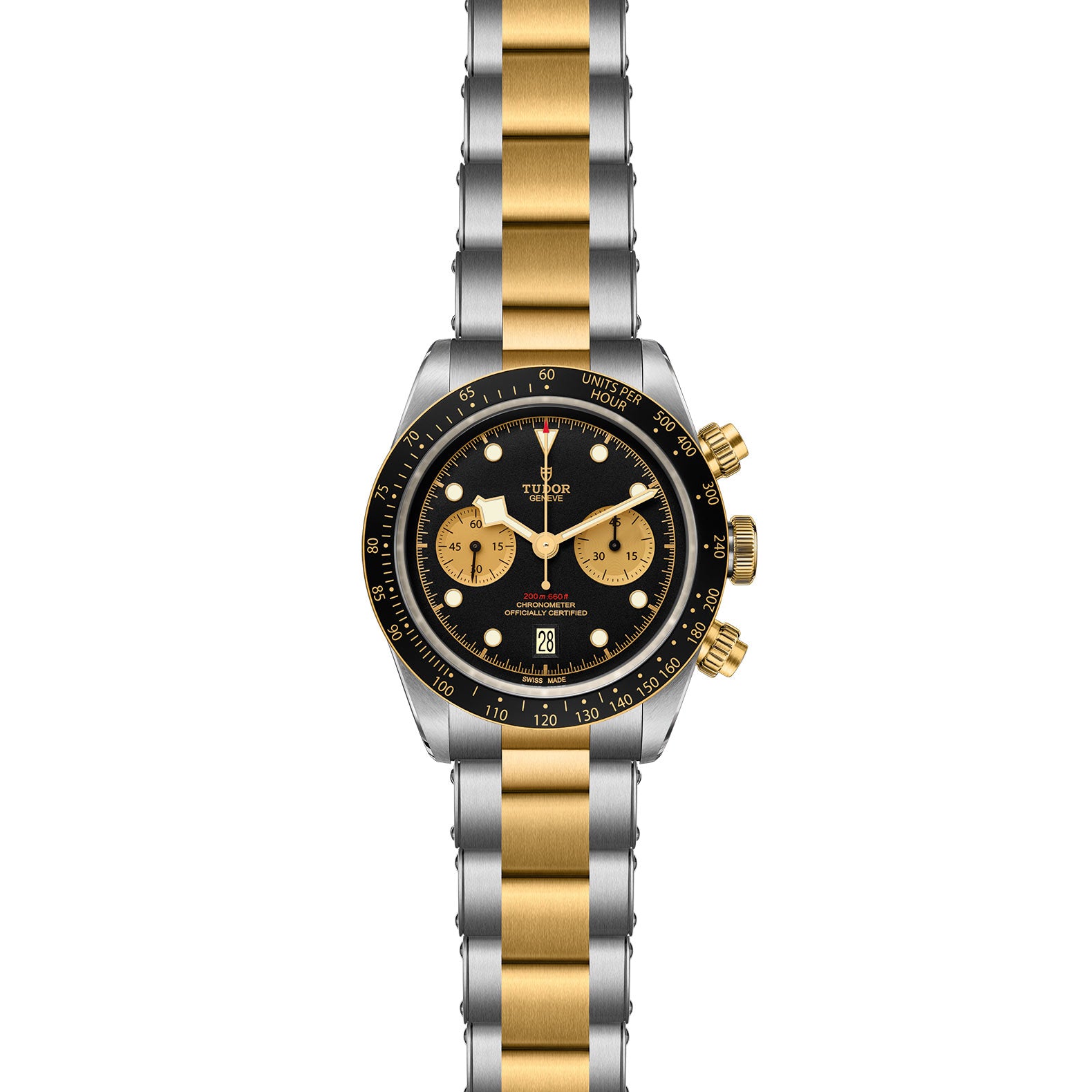 TUDOR Black Bay Chrono S&G with 41mm Steel Case and Steel And Yellow Gold Bracelet