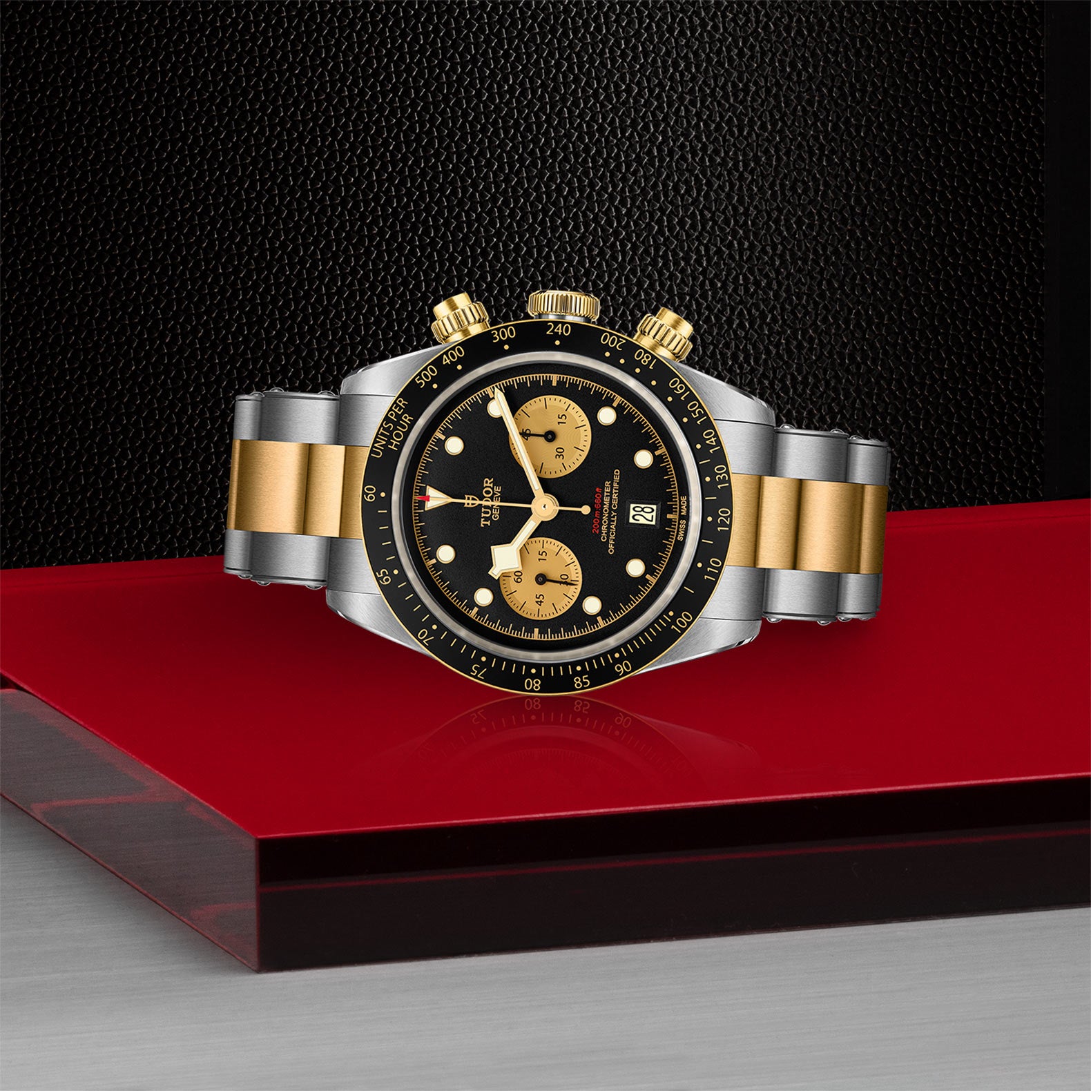 TUDOR Black Bay Chrono S&G with 41mm Steel Case and Steel And Yellow Gold Bracelet