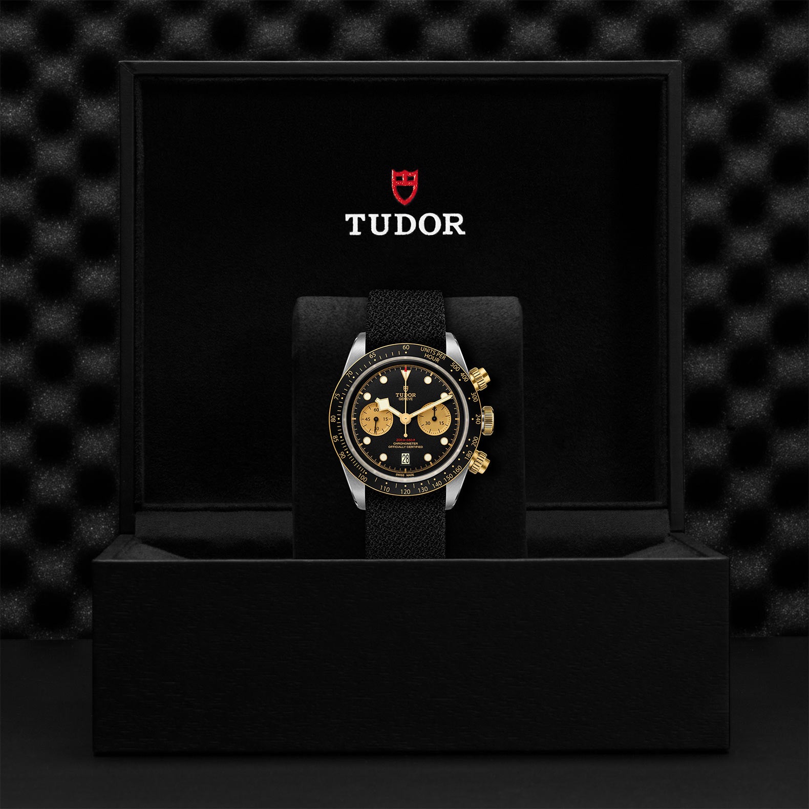 TUDOR Black Bay Chrono S&G with 41mm Steel Case and Black Fabric Strap