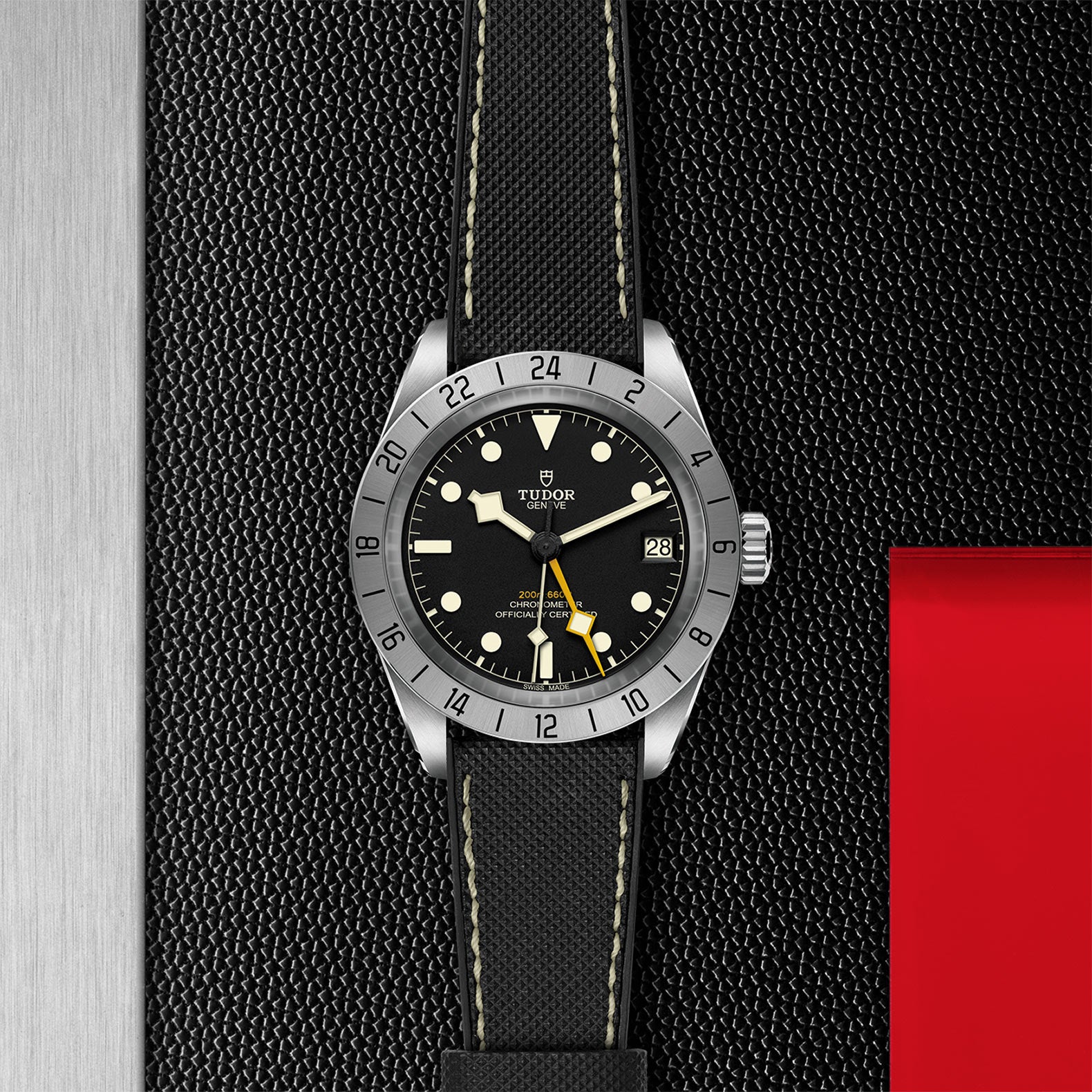TUDOR Black Bay Pro with 39mm Steel Case and Hybrid Rubber And Leather Strap