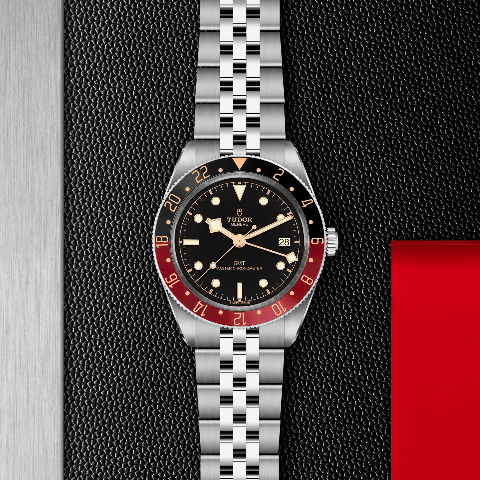 TUDOR Black Bay 58 GMT Black and Burgundy Bezel with Five Link Bracelet
