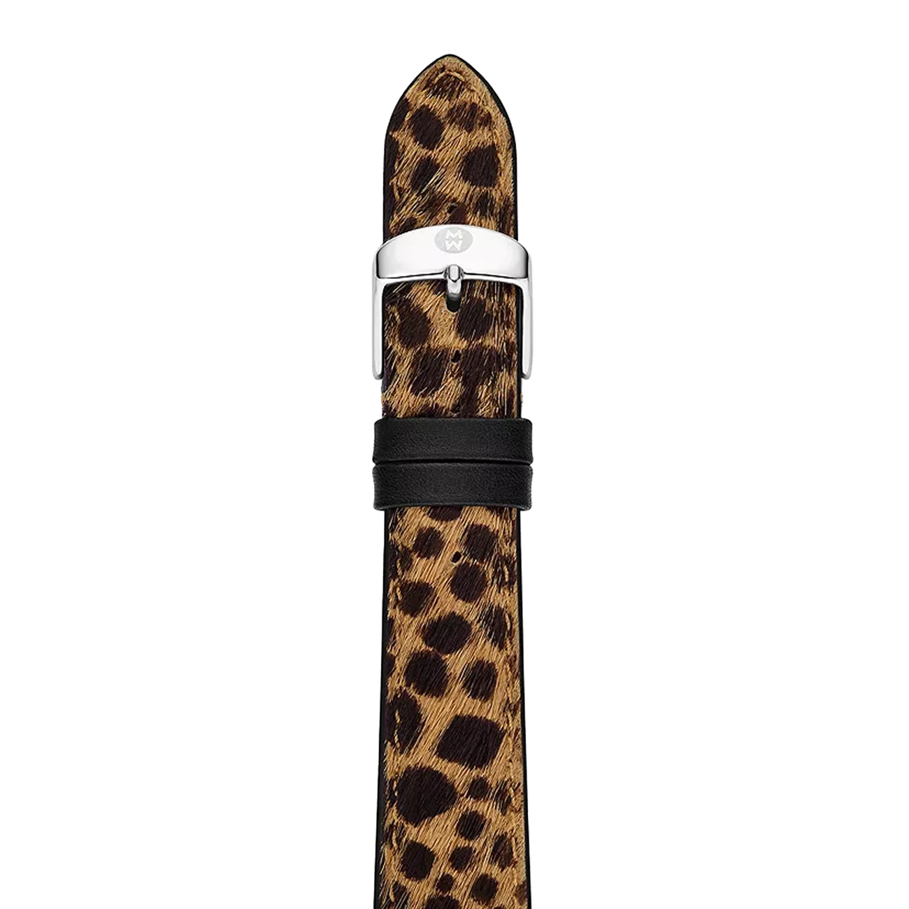 Michele 16mm Leopard Print Leather Watch Strap