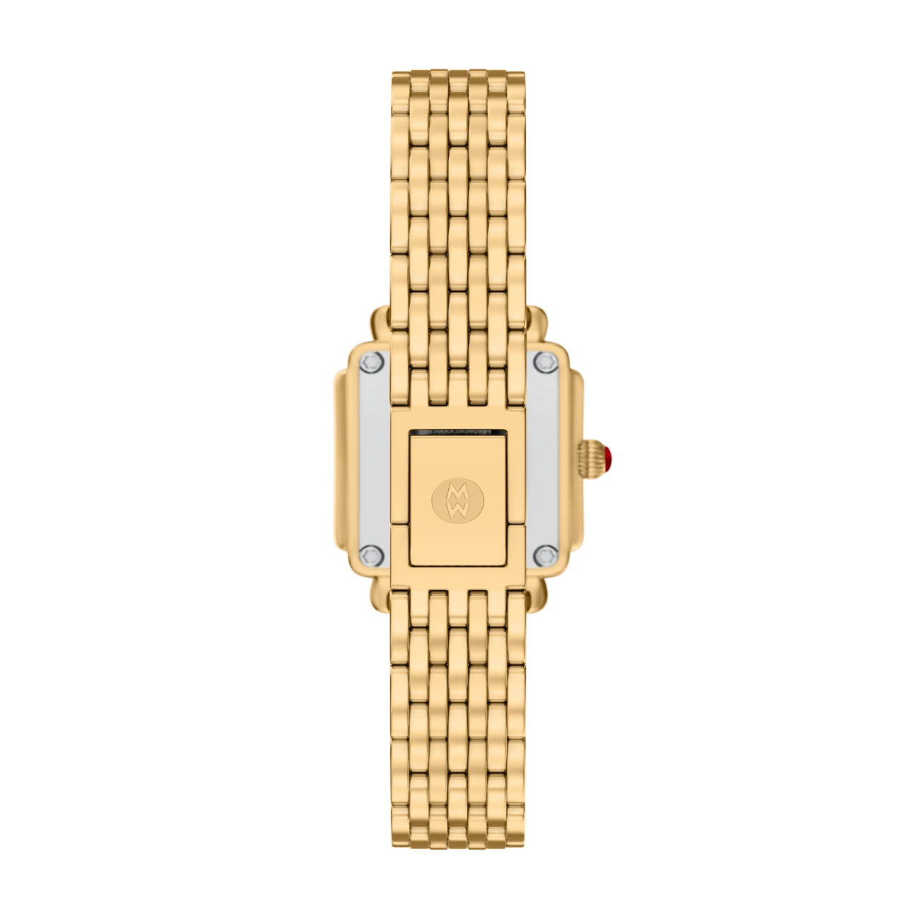 Michele Deco Madison Mini Diamond Gold Chocolate Watch