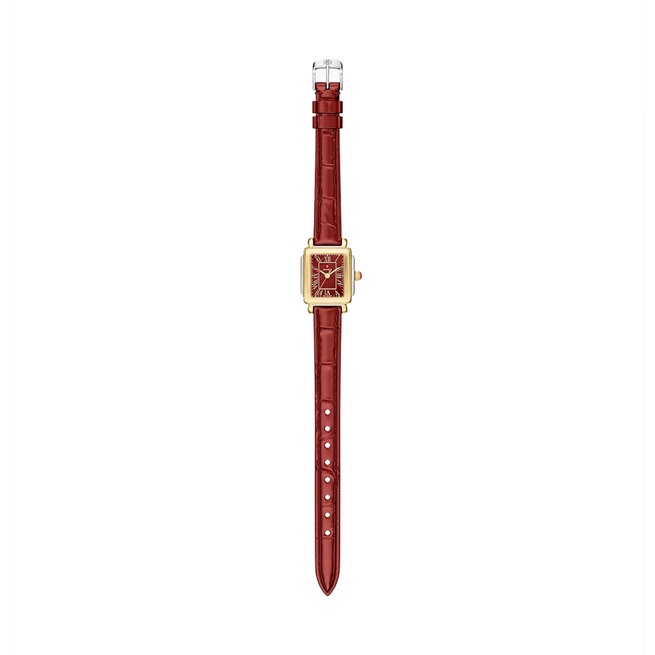 Michele Deco Madison Mini Ruby Red Mother-of-Pearl Watch