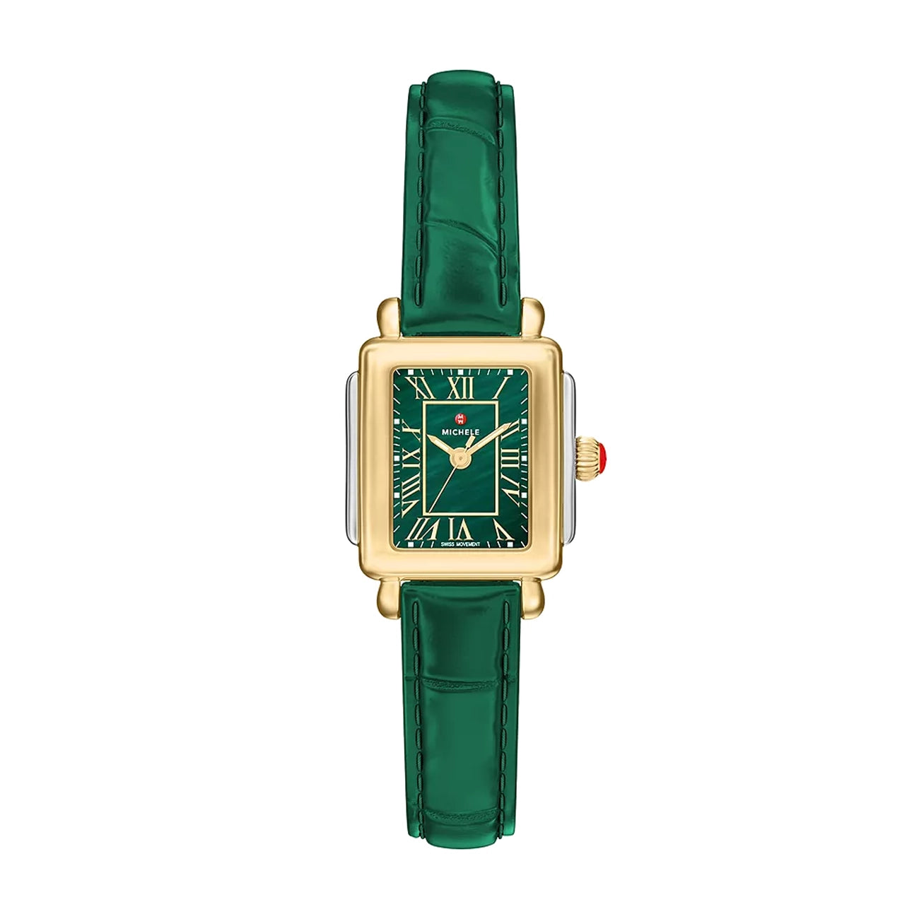 Michele Deco Madison Mini Lush Green Mother-of-Pearl Watch