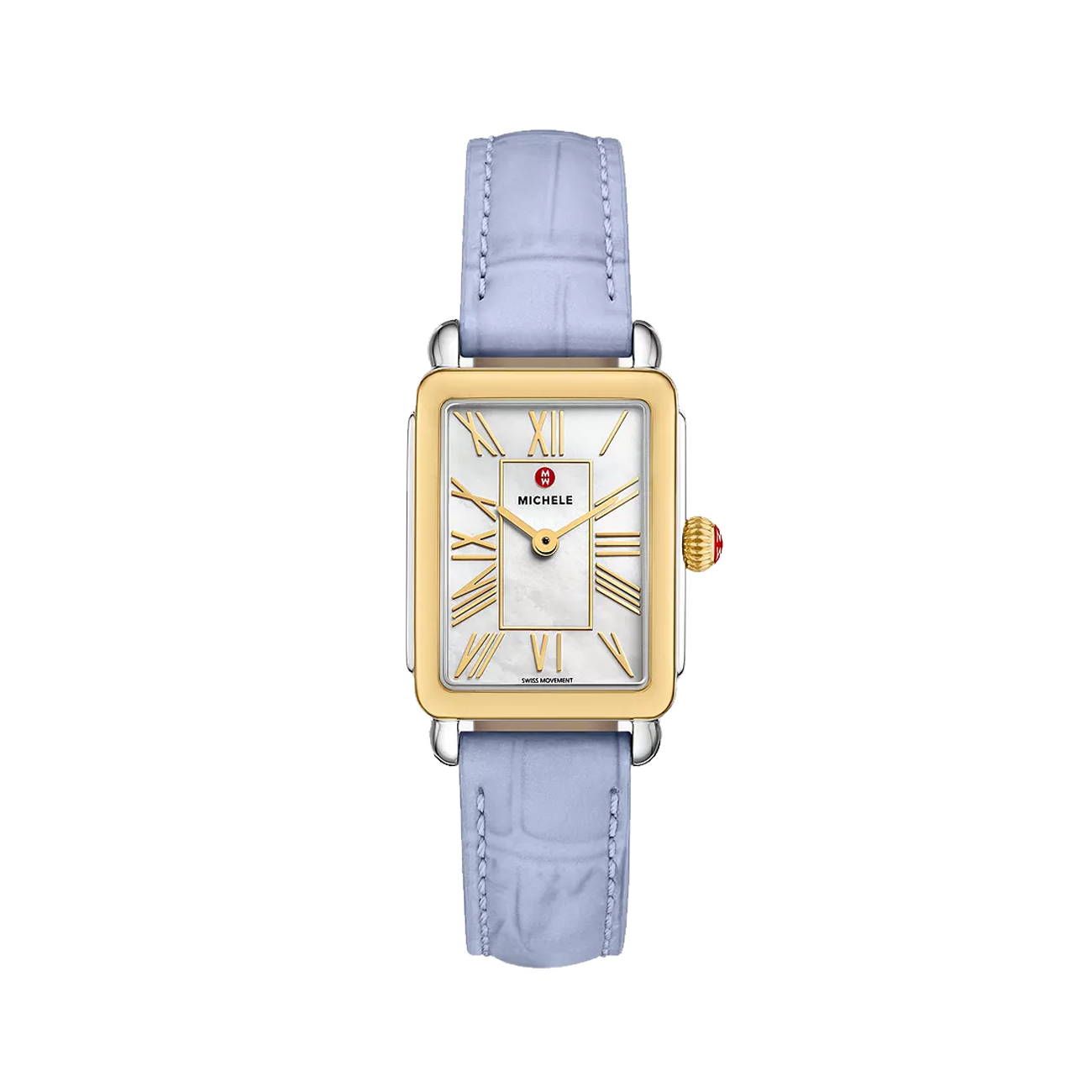 Michele Deco Park Mother-of-Pearl Dial on Light Blue Strap