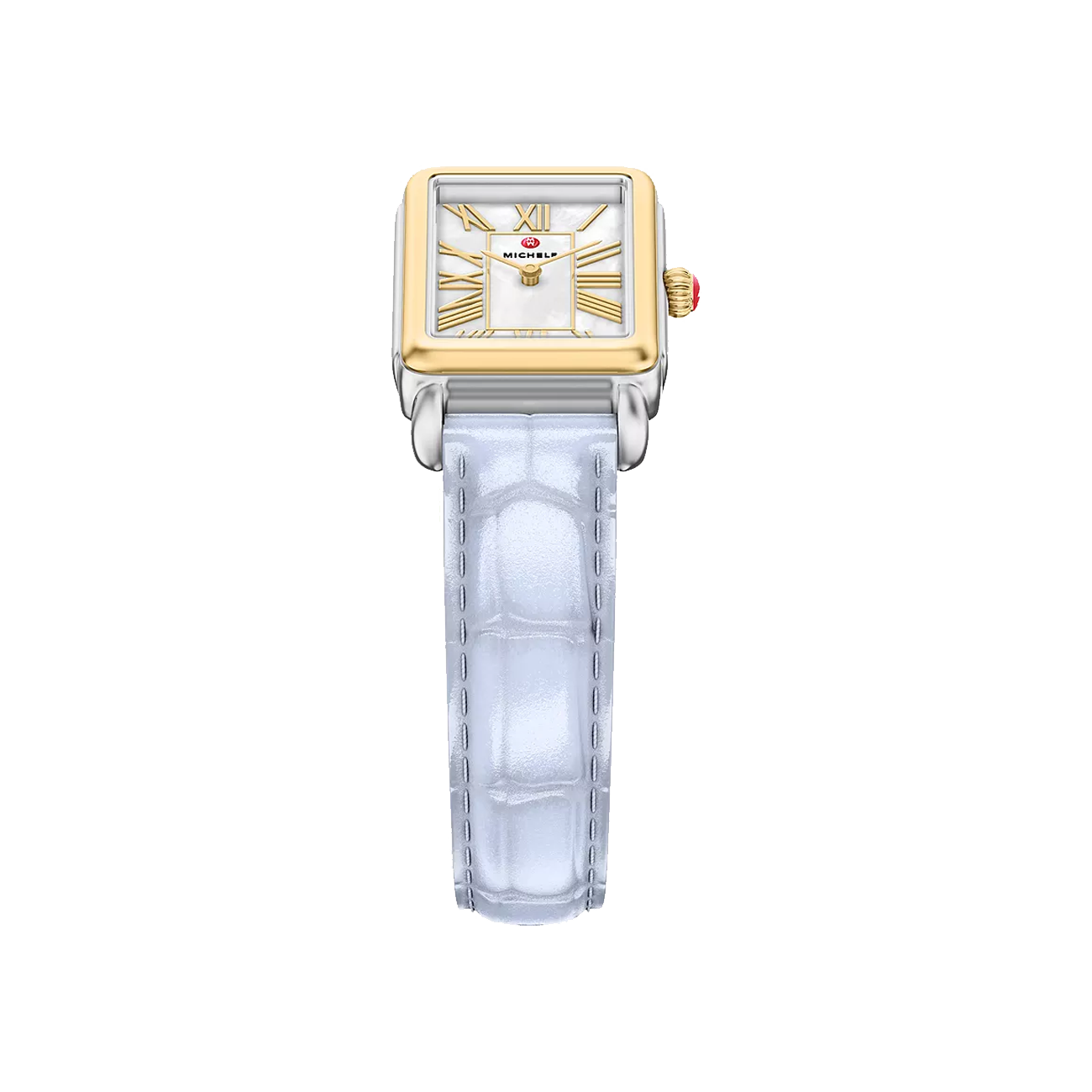 Michele Deco Park Mother-of-Pearl Dial on Light Blue Strap