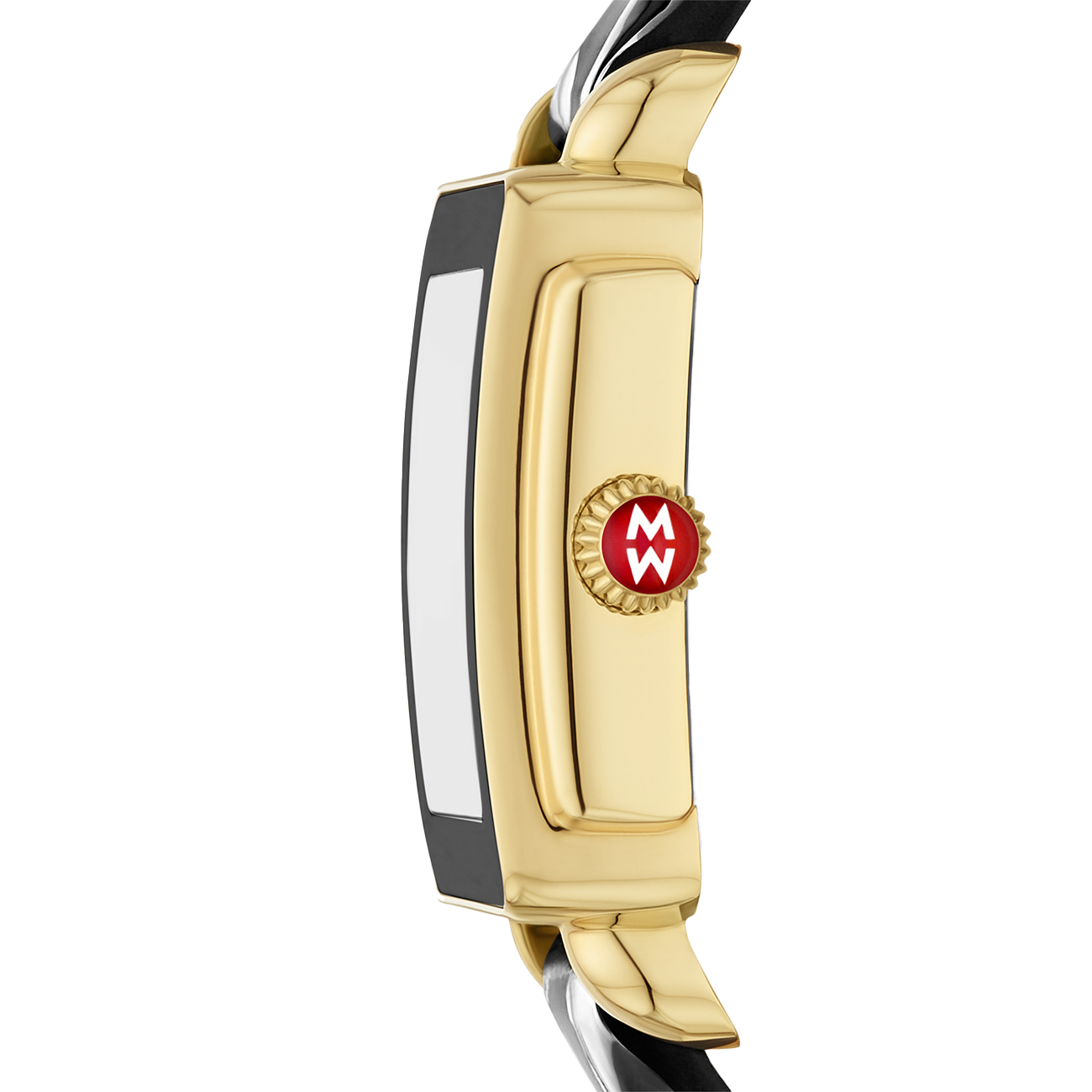 Michele Deco Mid Sport Gold Plated Black Dial Watch