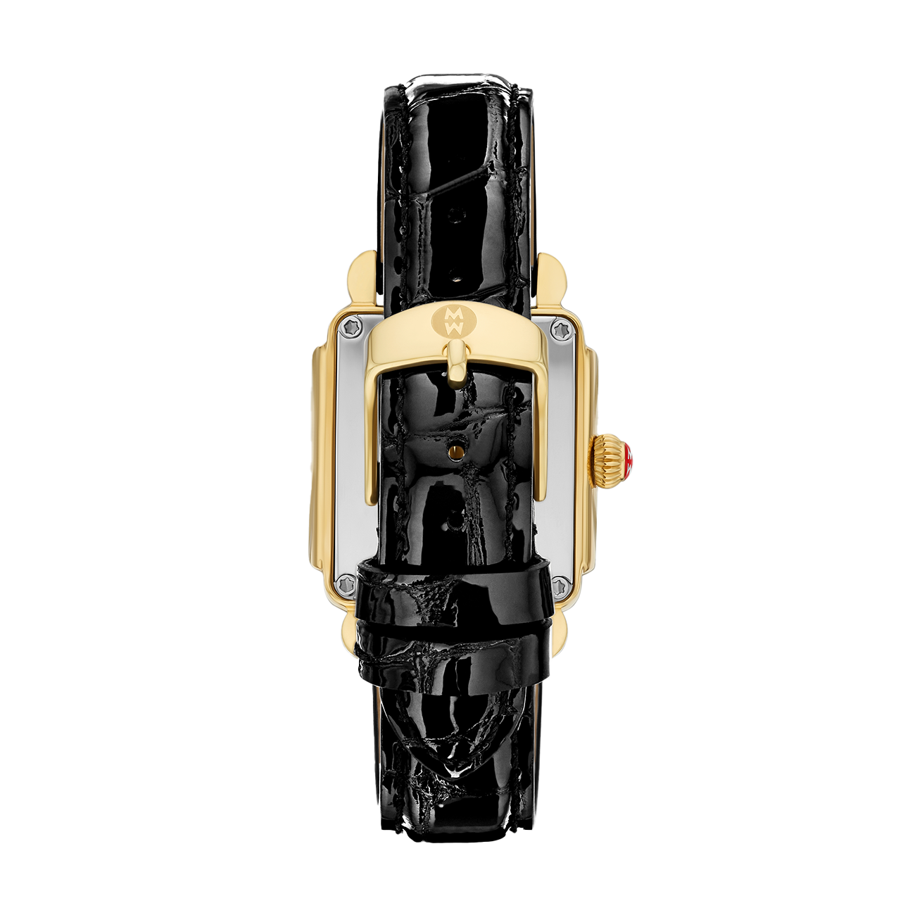Michele Deco Mid Sport Gold Plated Black Dial Watch