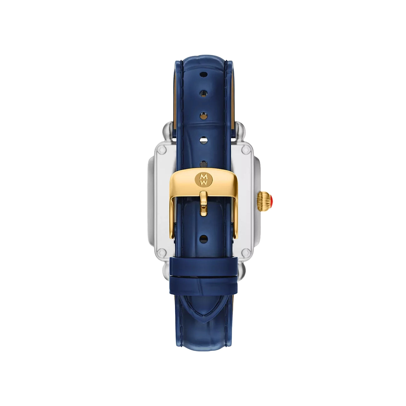 Michele Deco Sport Mid Navy Leather Watch