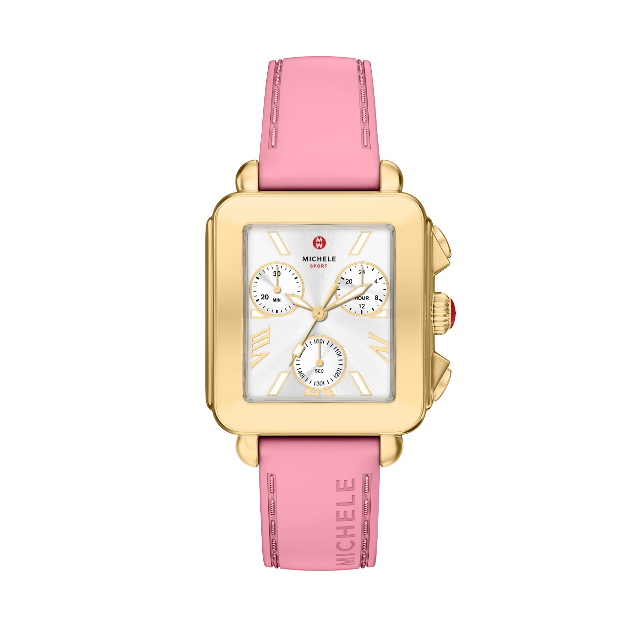 Michele Deco Sport Chronograph Gold Vintage Pink Watch