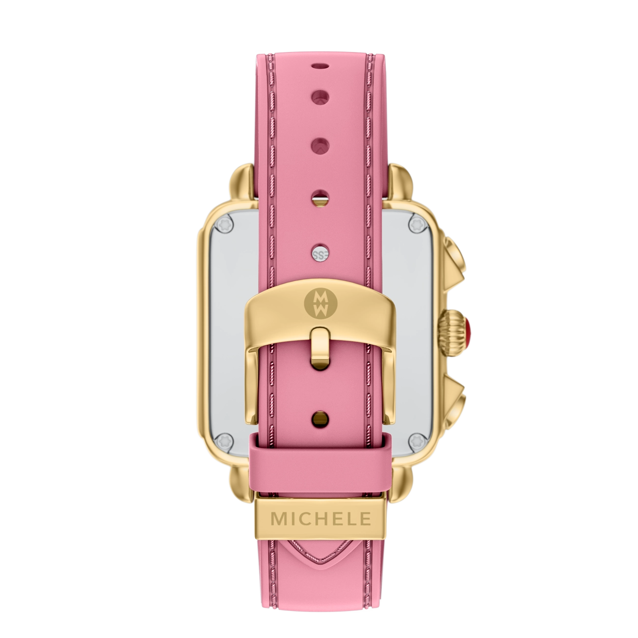 Michele Deco Sport Chronograph Gold Vintage Pink Watch