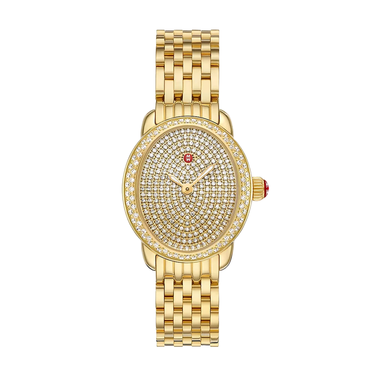 Michele Serein Mid Oval Petite Pavé Watch