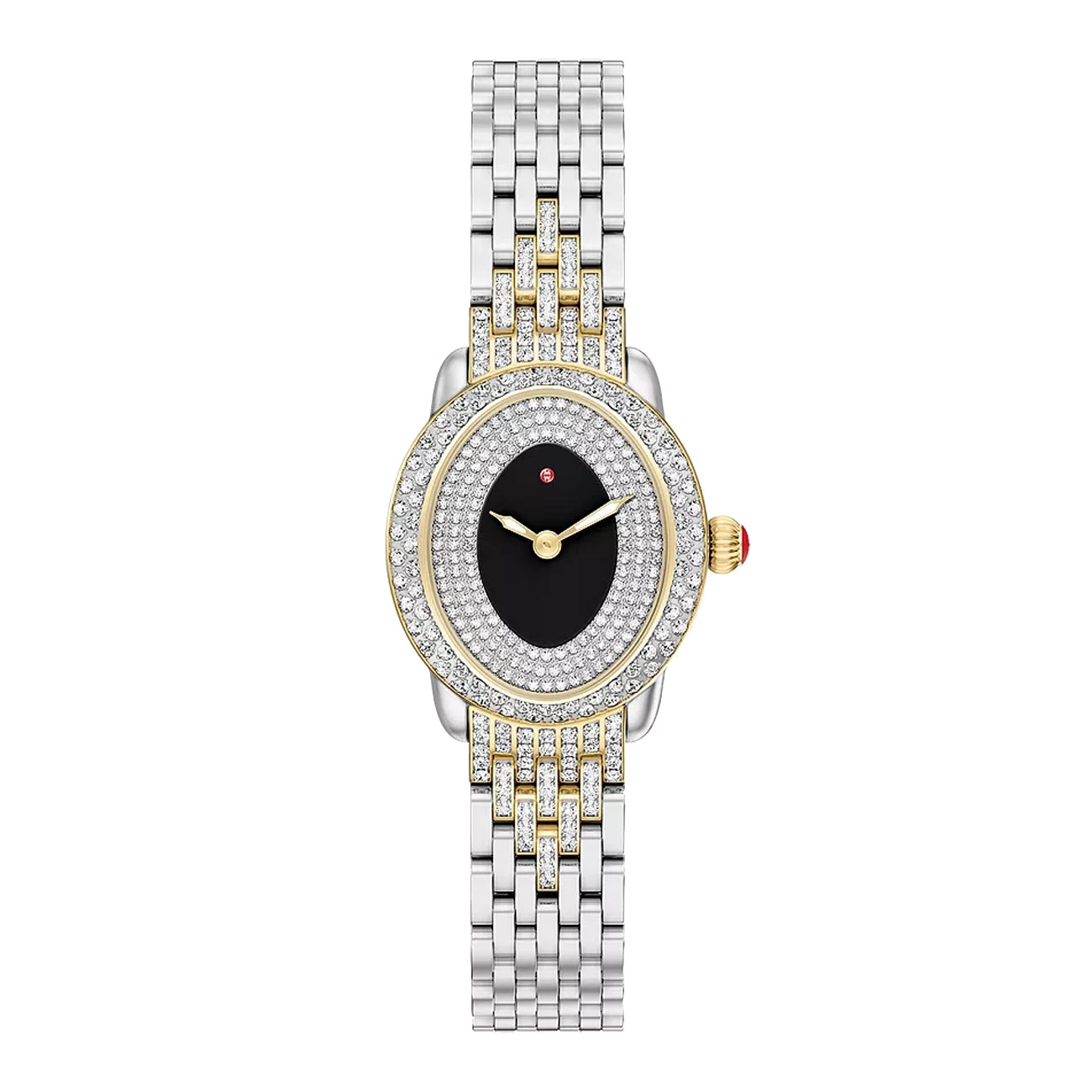 Michele Serein Oval Diamond Pave Two-Tone Special Edition Watch
