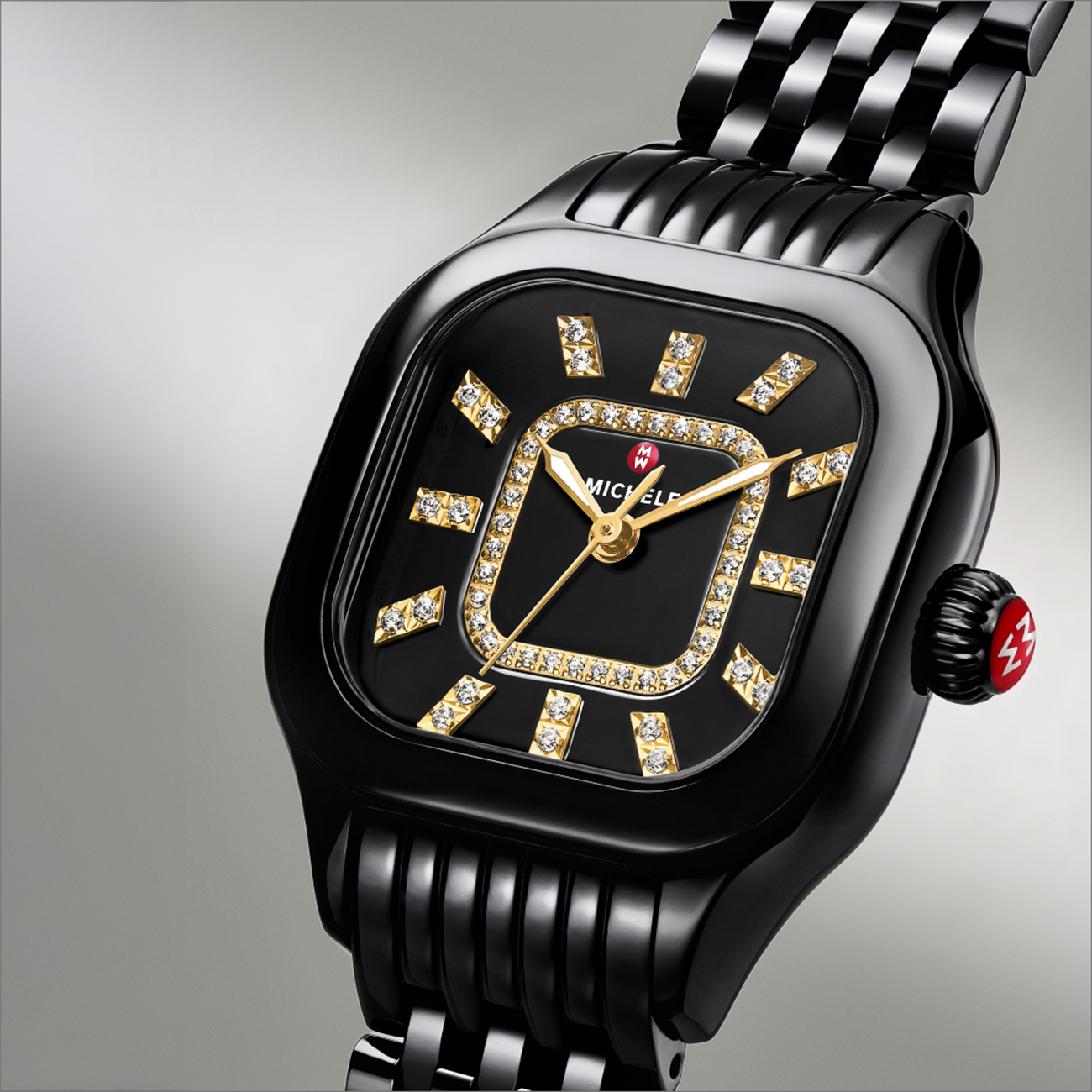 Michele Meggie Diamond Dial Black Watch