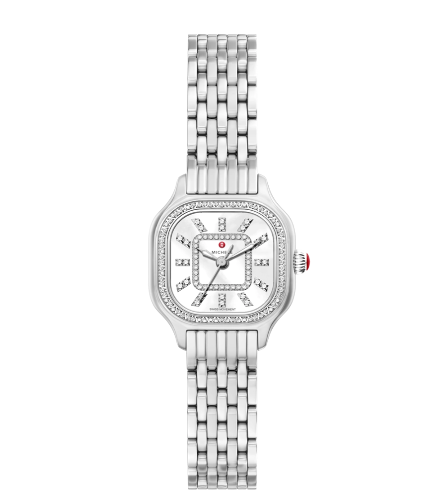 Michele Meggie Mini Diamond Stainless Steel Watch