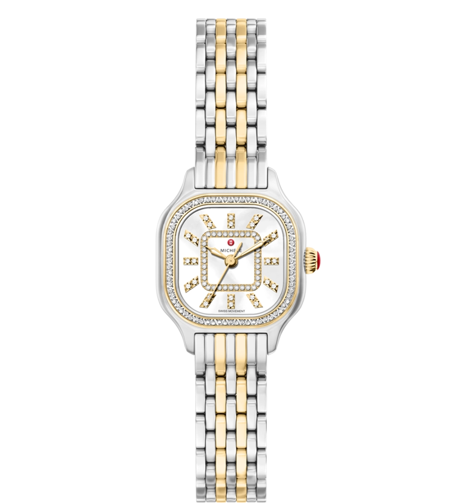 Michele Meggie Mini Diamond Two-Tone Gold-Plated Watch