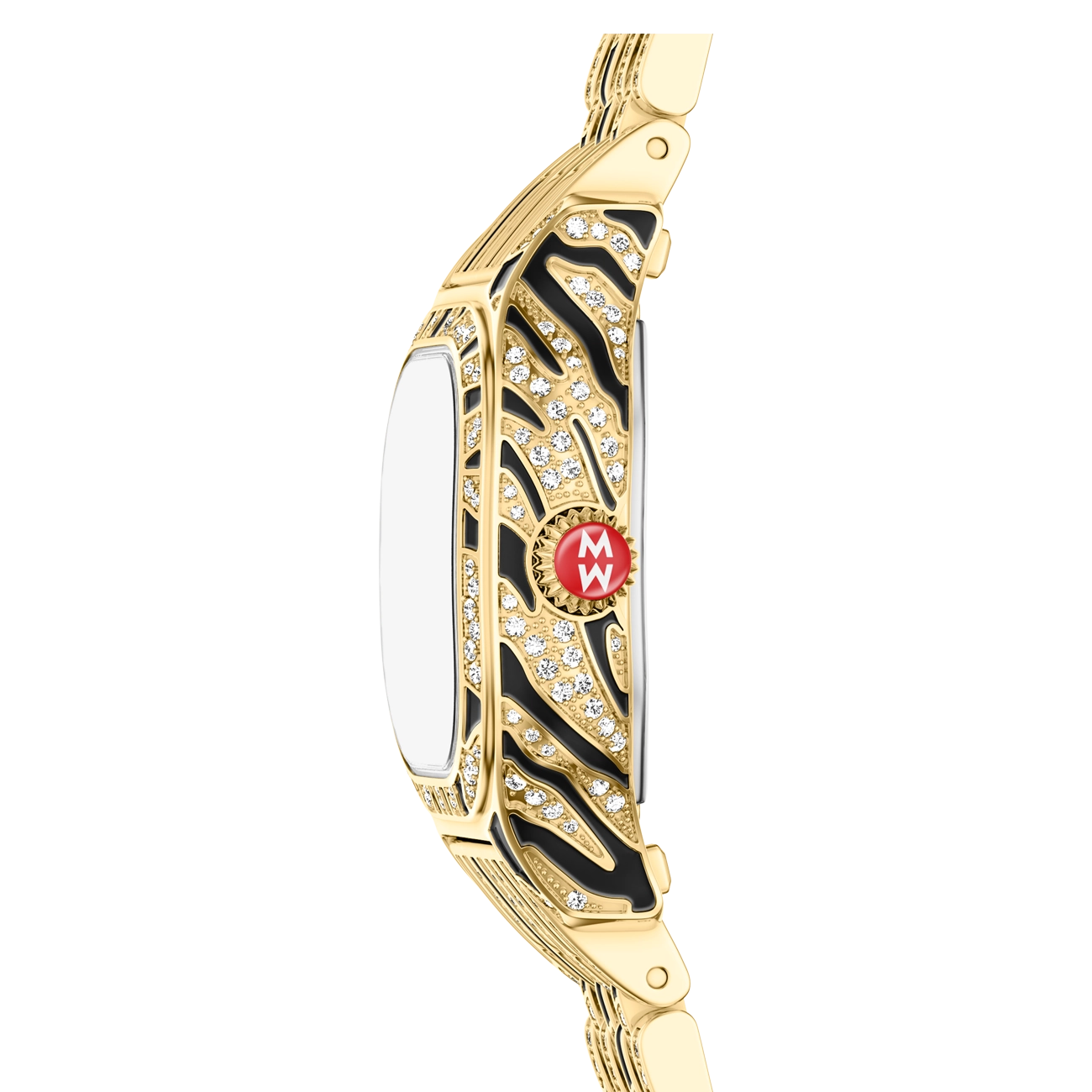 Michele Meggie Mini Diamond Gold Zebra Watch