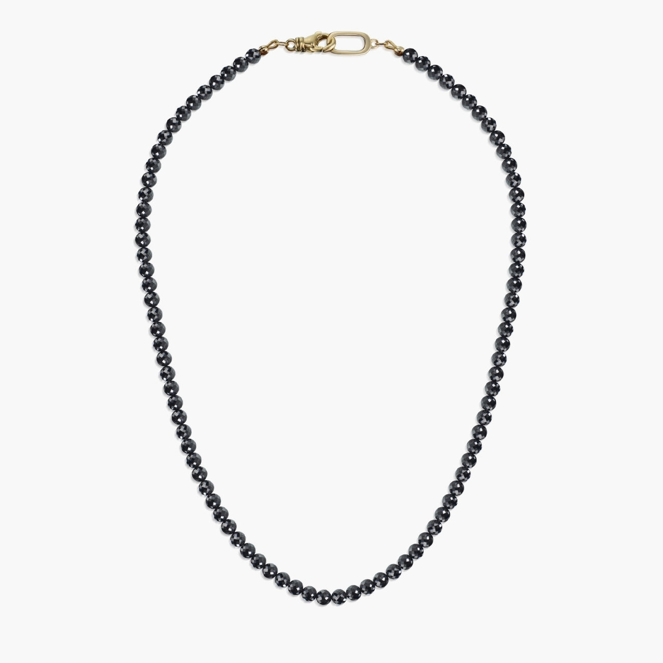 75 Carat Black Diamond 4mm Beaded Necklace