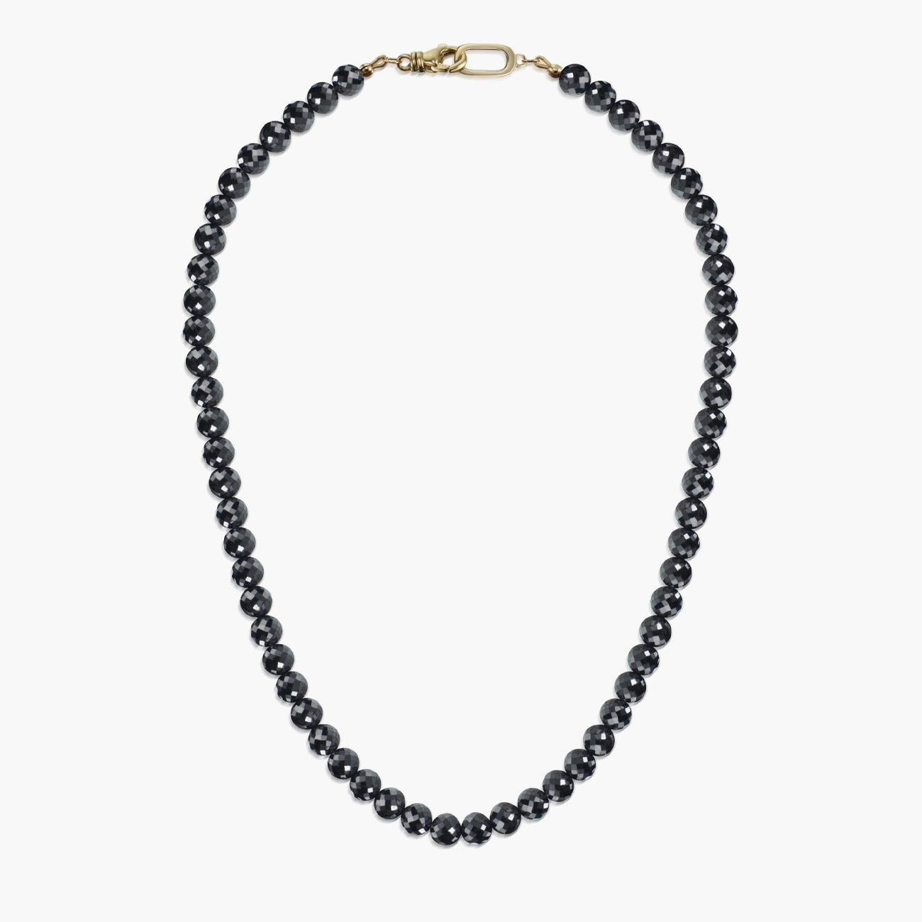 170 Carat Black Diamond 6mm Beaded Necklace