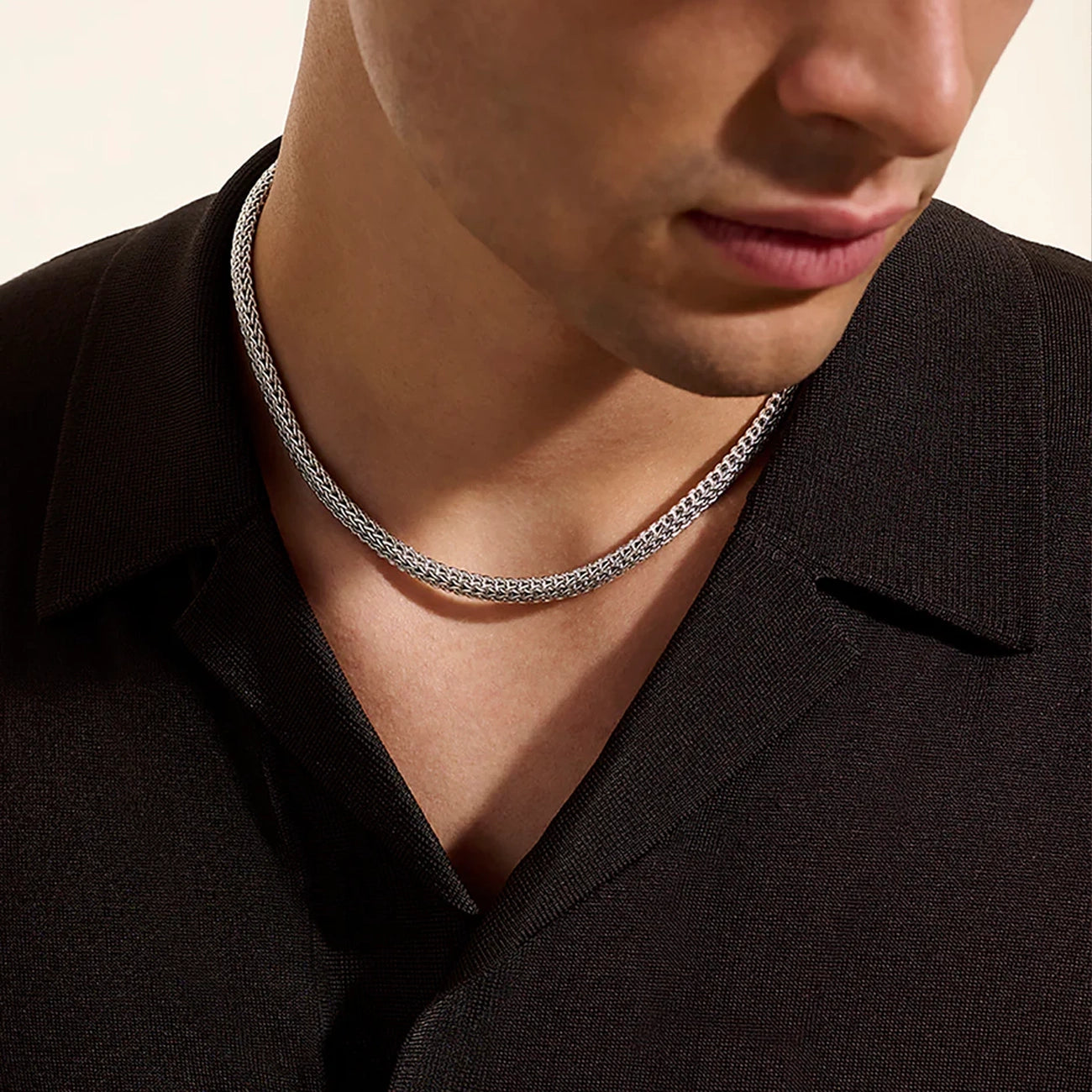 John Hardy Icon 6.5mm Silver Necklace with Chain Clasp
