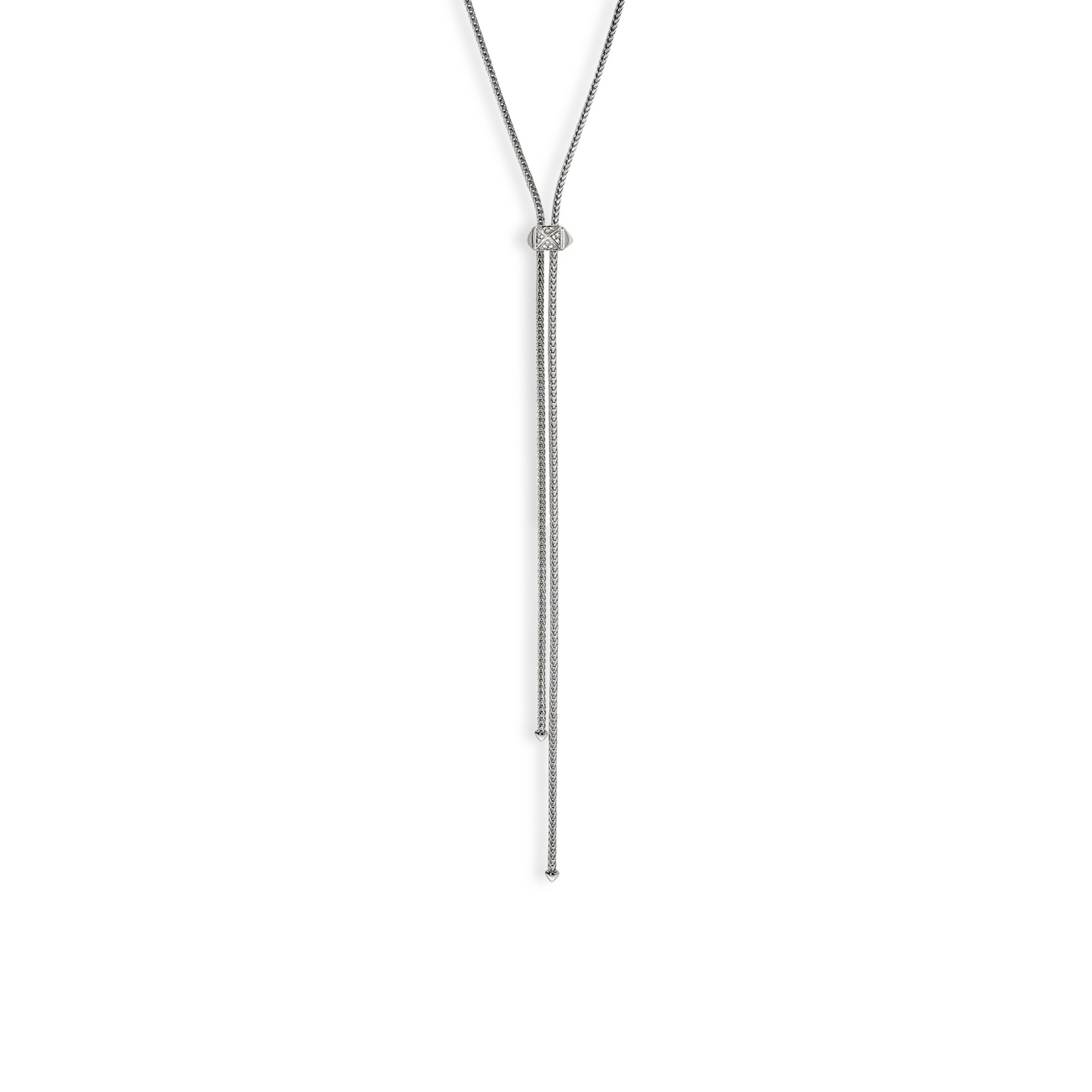 John Hardy Icon Stud Diamond Pavé Lariat Necklace