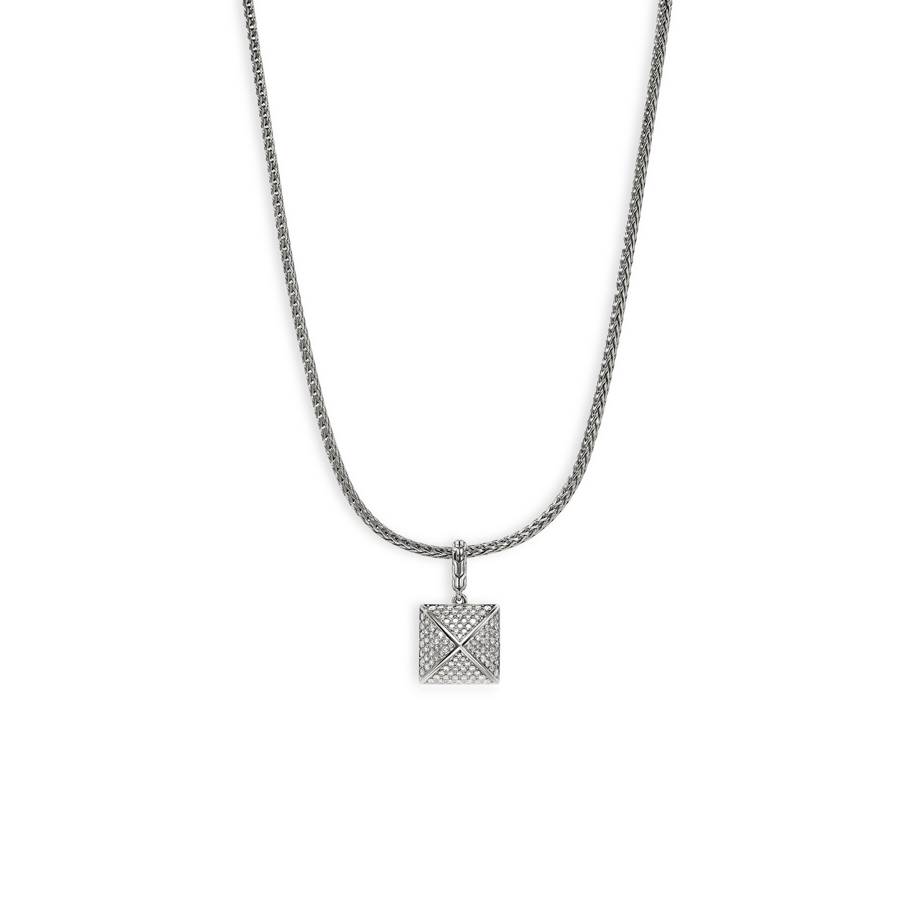 John Hardy Icon Stud Diamond Pavé Pendant Necklace