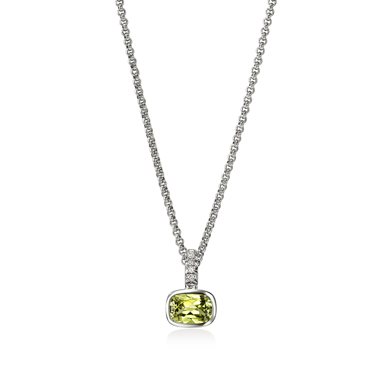 John Hardy Heishi Gem Peridot Pendant Necklace