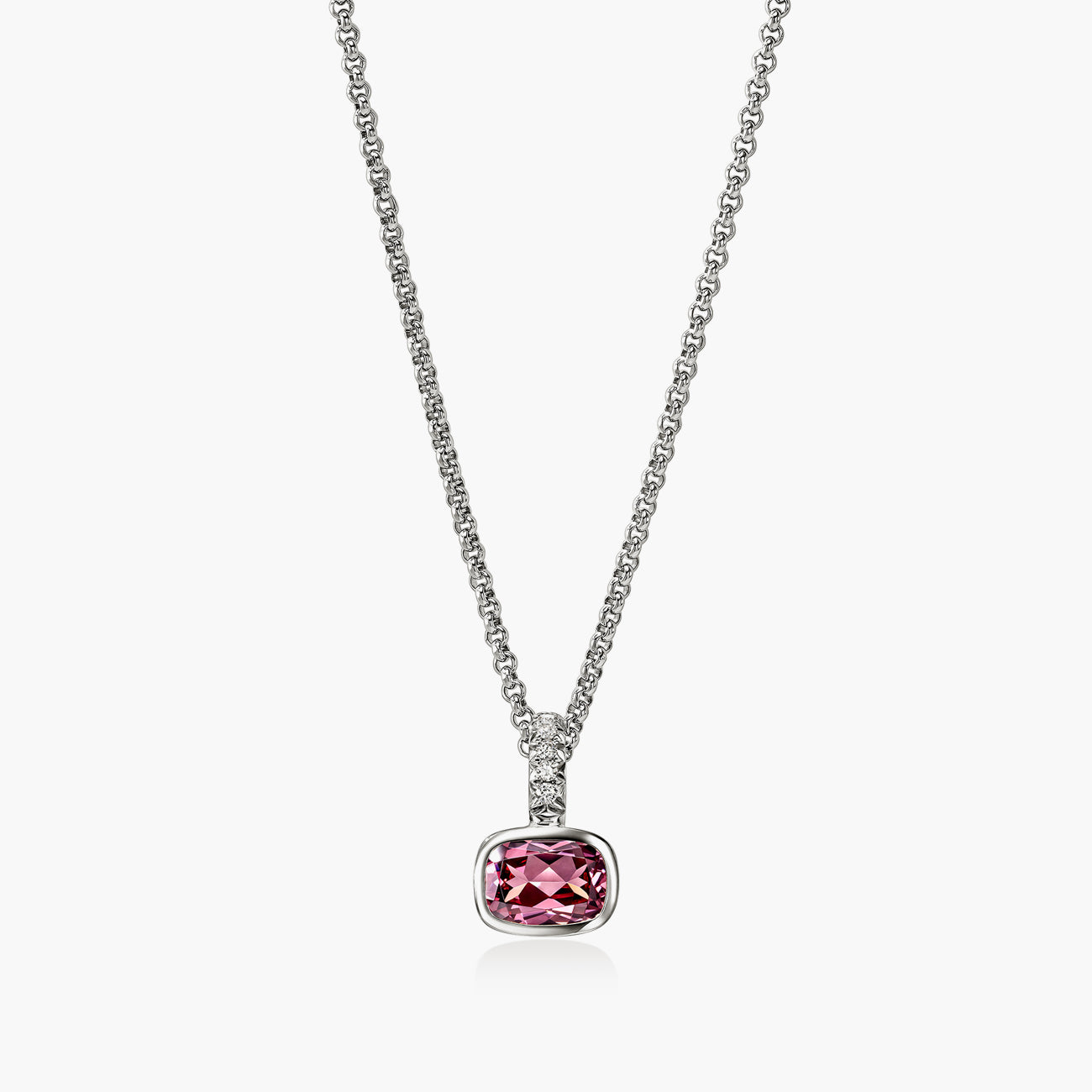 John Hardy Heishi Gem Rhodolite Pendant Necklace