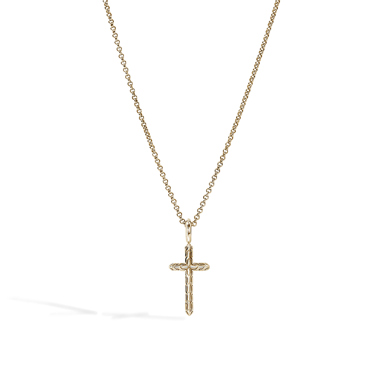 John Hardy Essentials Gold Cross Necklace