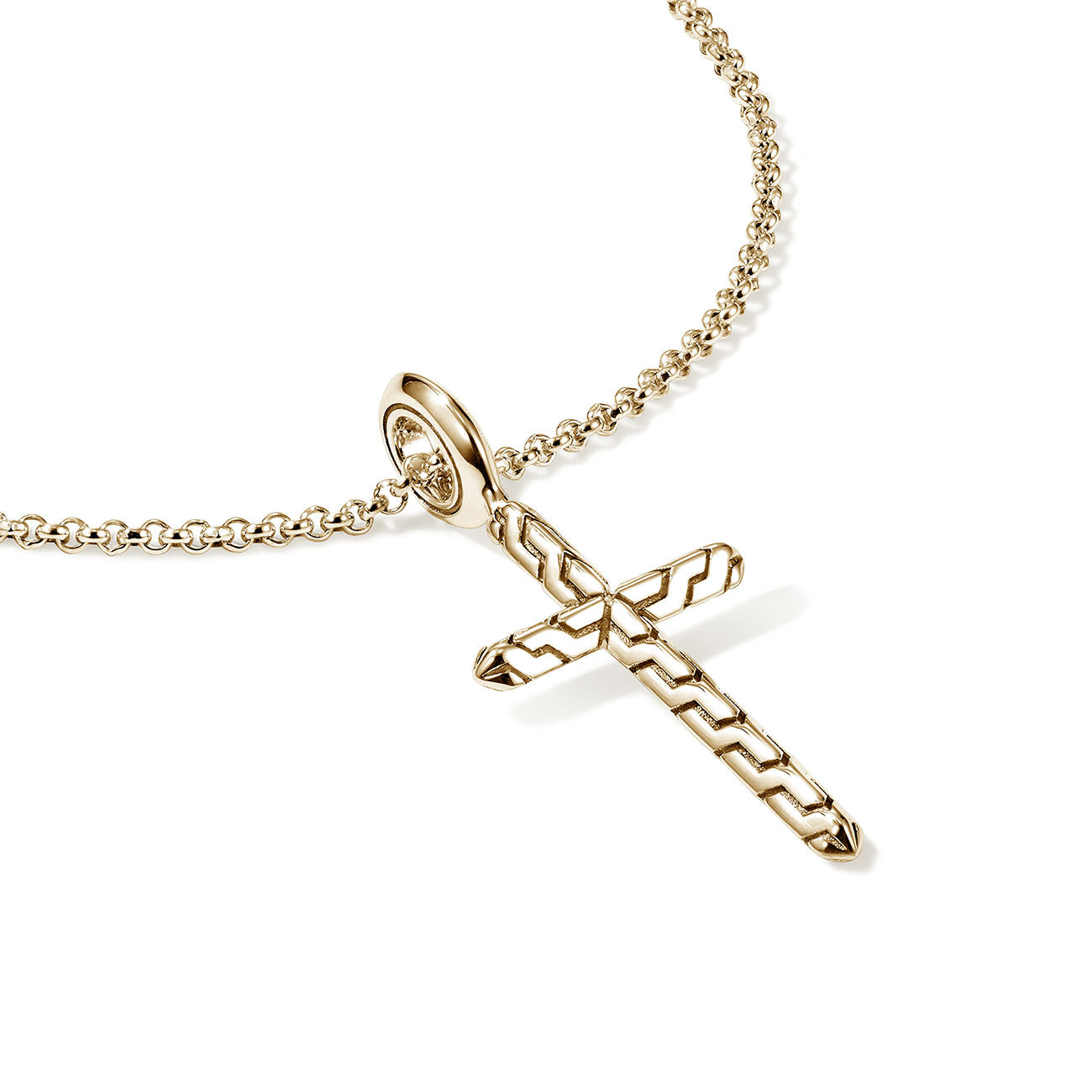 John Hardy Essentials Gold Cross Necklace