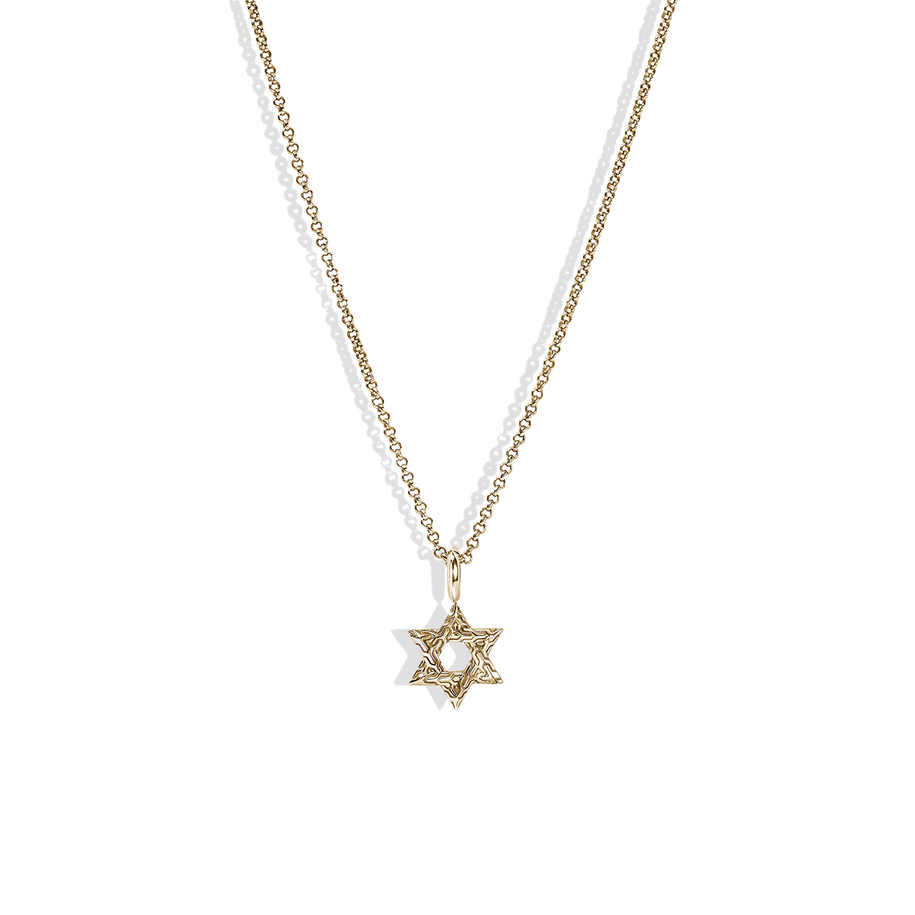 John Hardy Essentials Gold Star Of David Necklace