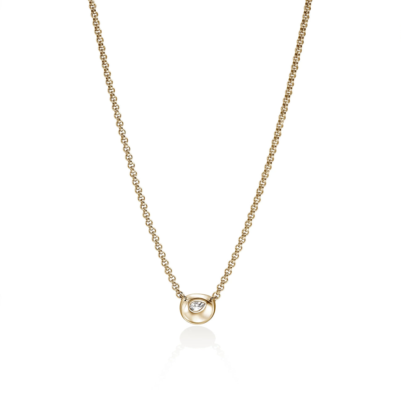 John Hardy Gold Lovestruck .75ctw Solitare Pendant