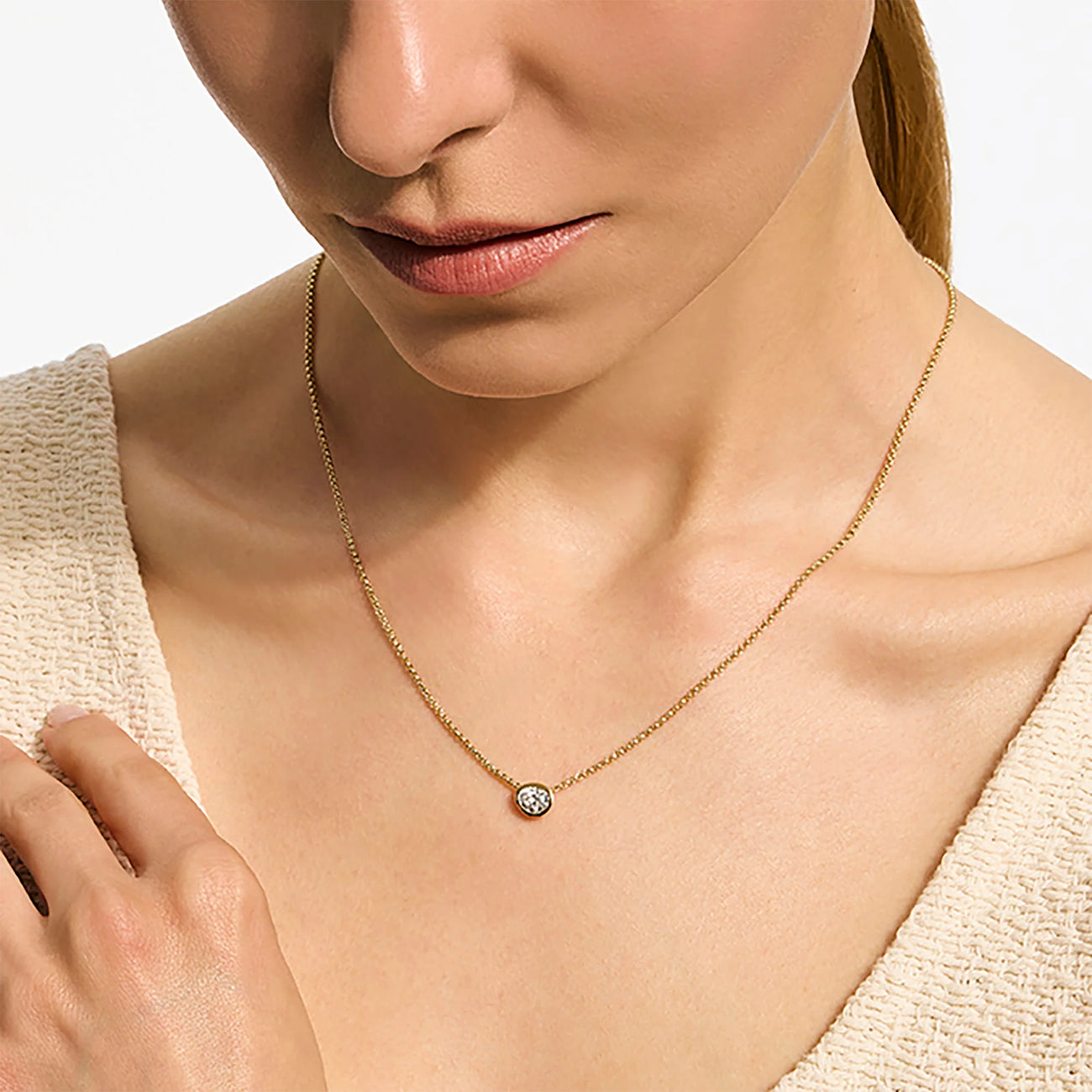 John Hardy Gold Lovestruck .75ctw Solitare Pendant