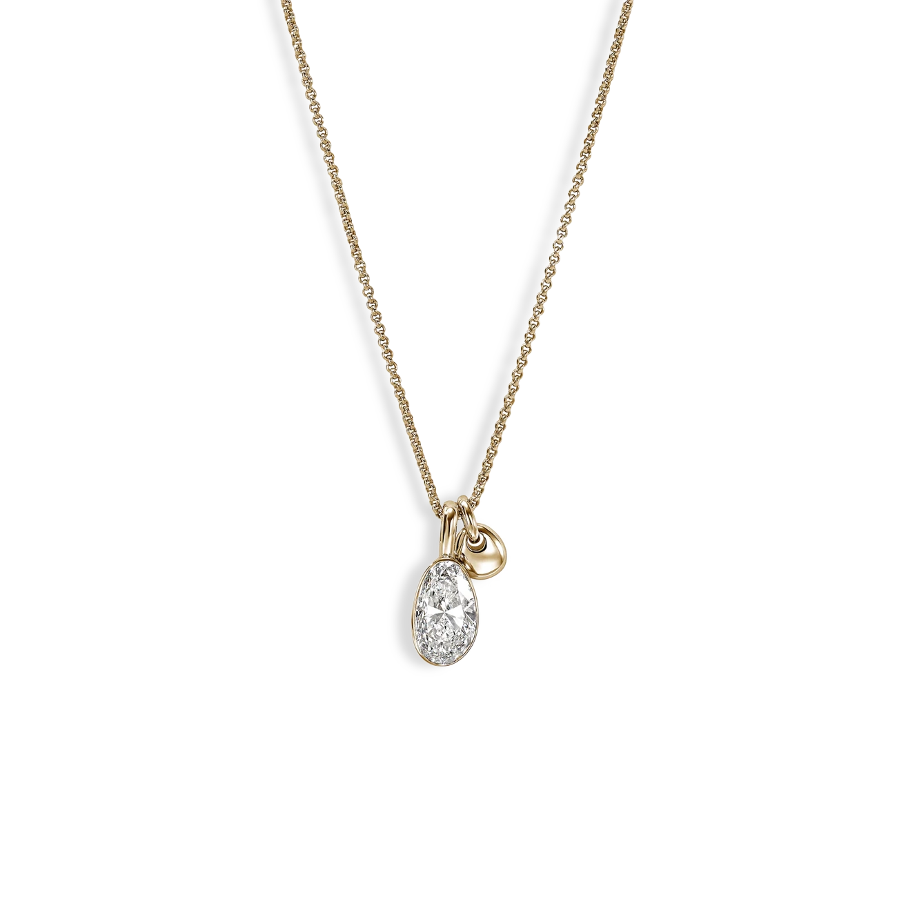 John Hardy Gold Lovestruck 3.25ctw Lab Diamond Pendant Necklace