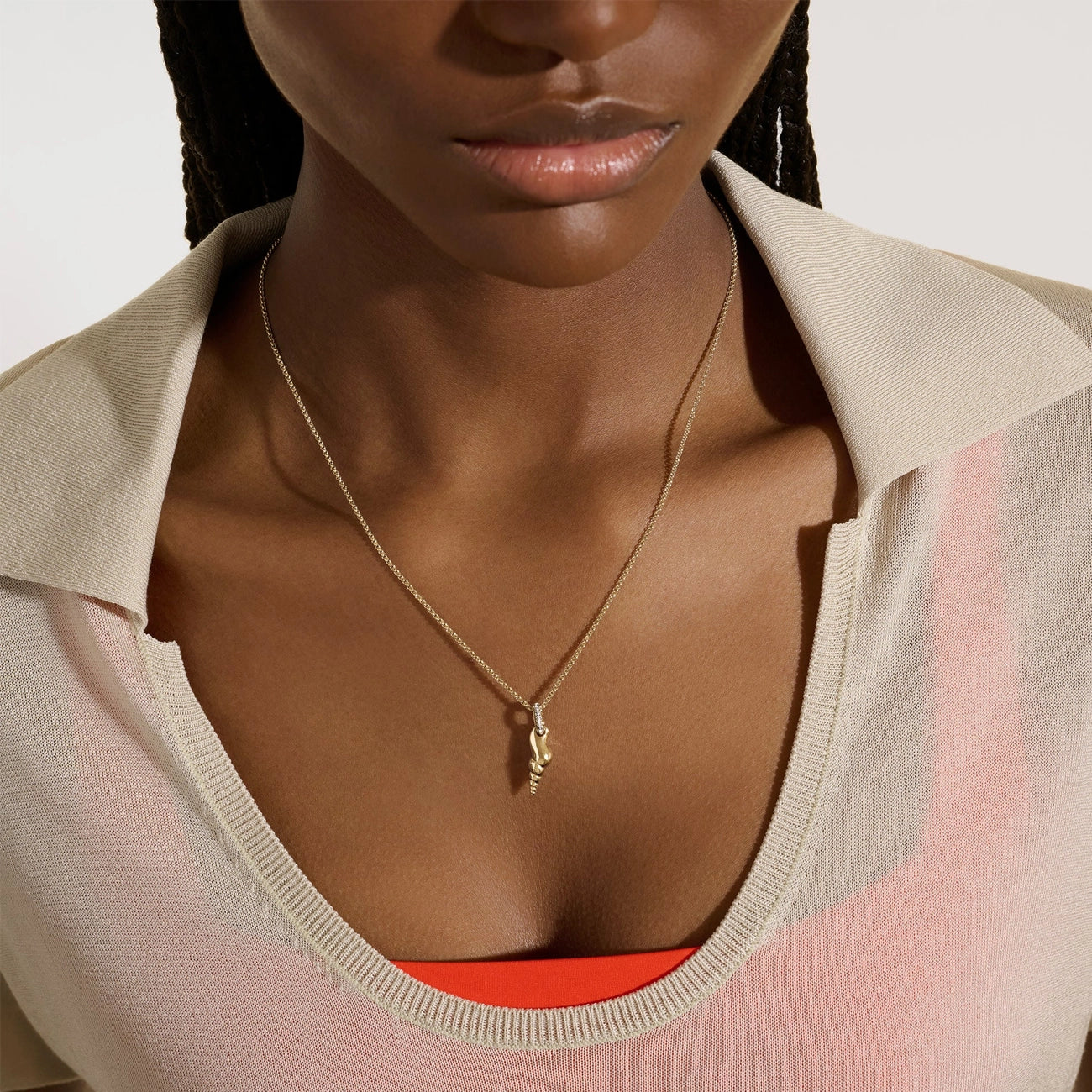 John Hardy Modern Talisman Shell Pendant Necklace