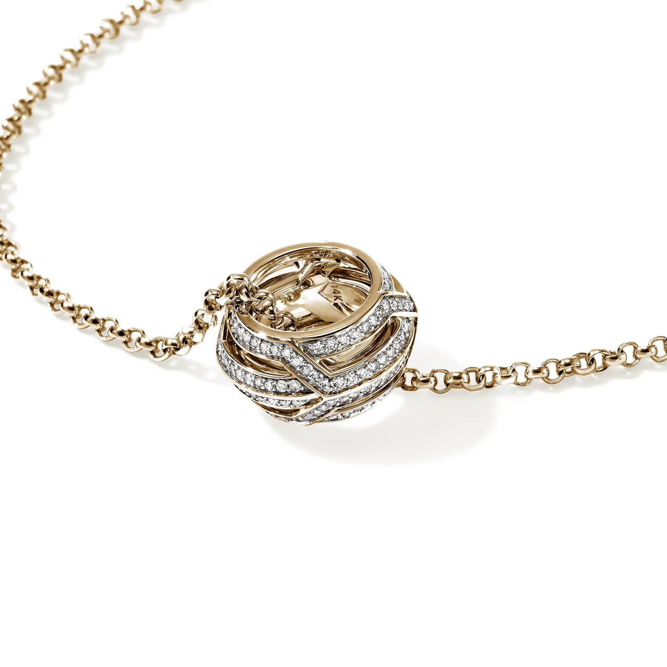 John Hardy Icon 50 Diamond Rondel Pendant Necklace