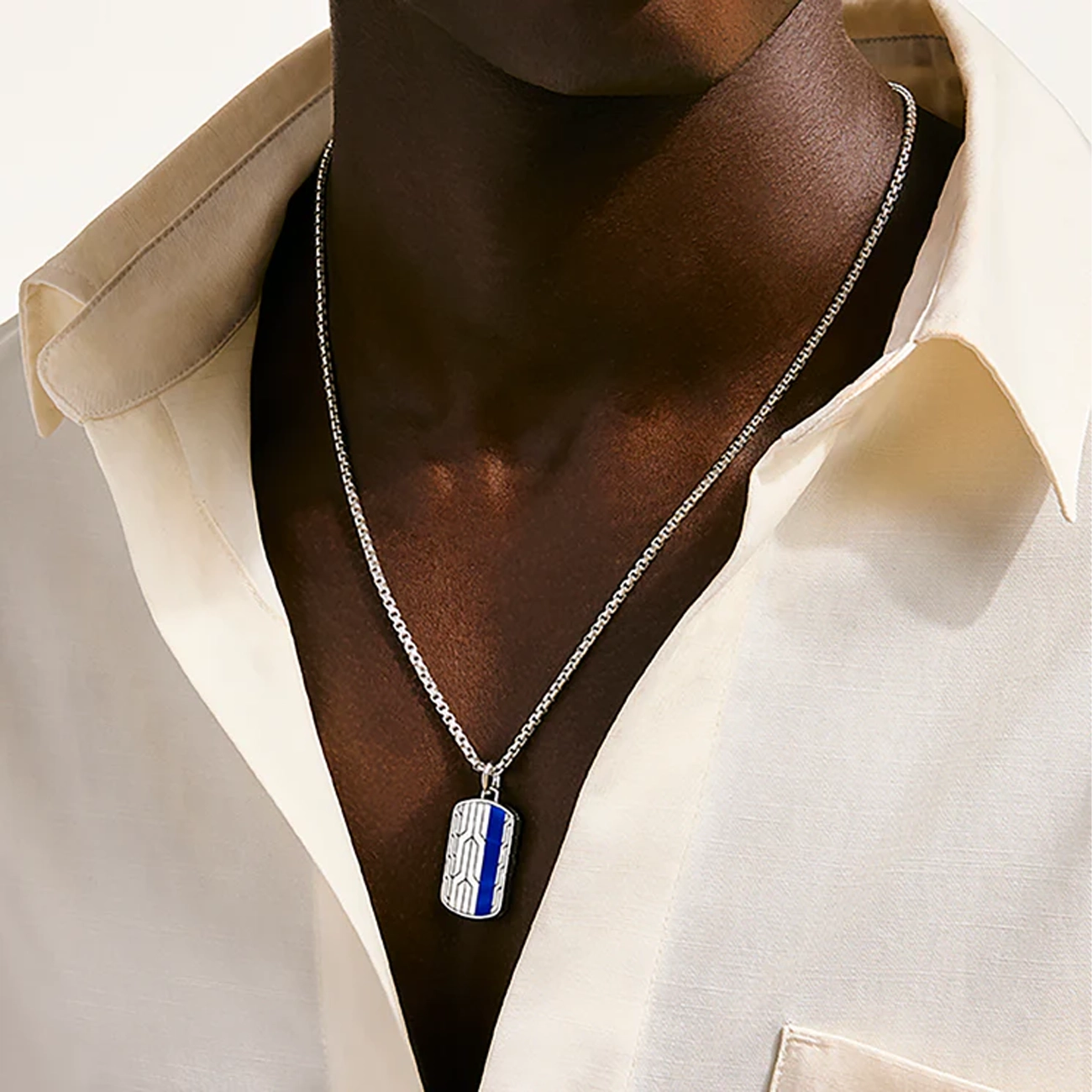 John Hardy Icon 50 Lapis Lazuli Tag Pendant Necklace
