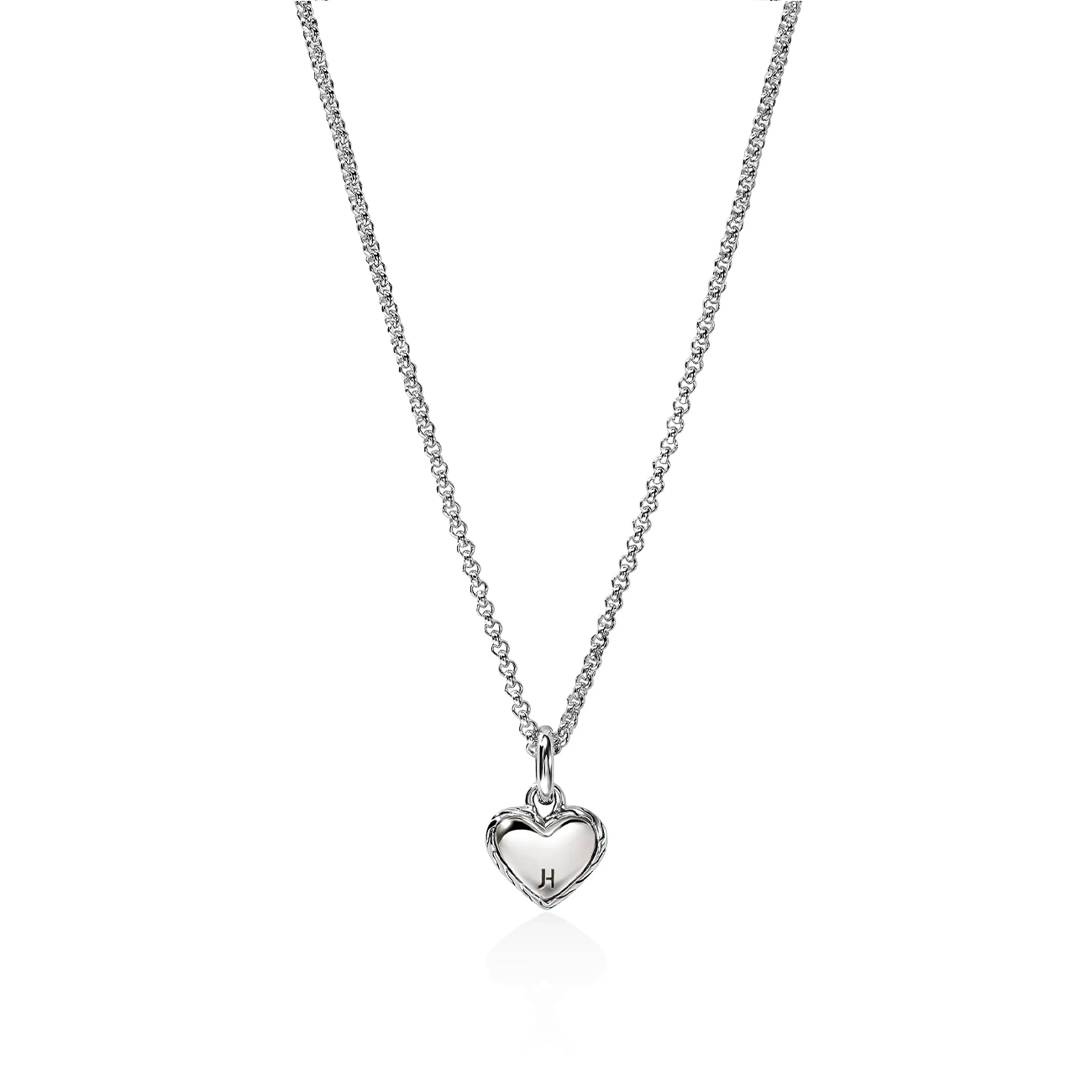 John Hardy Essentials Silver and Gold Heart Pendant Necklace