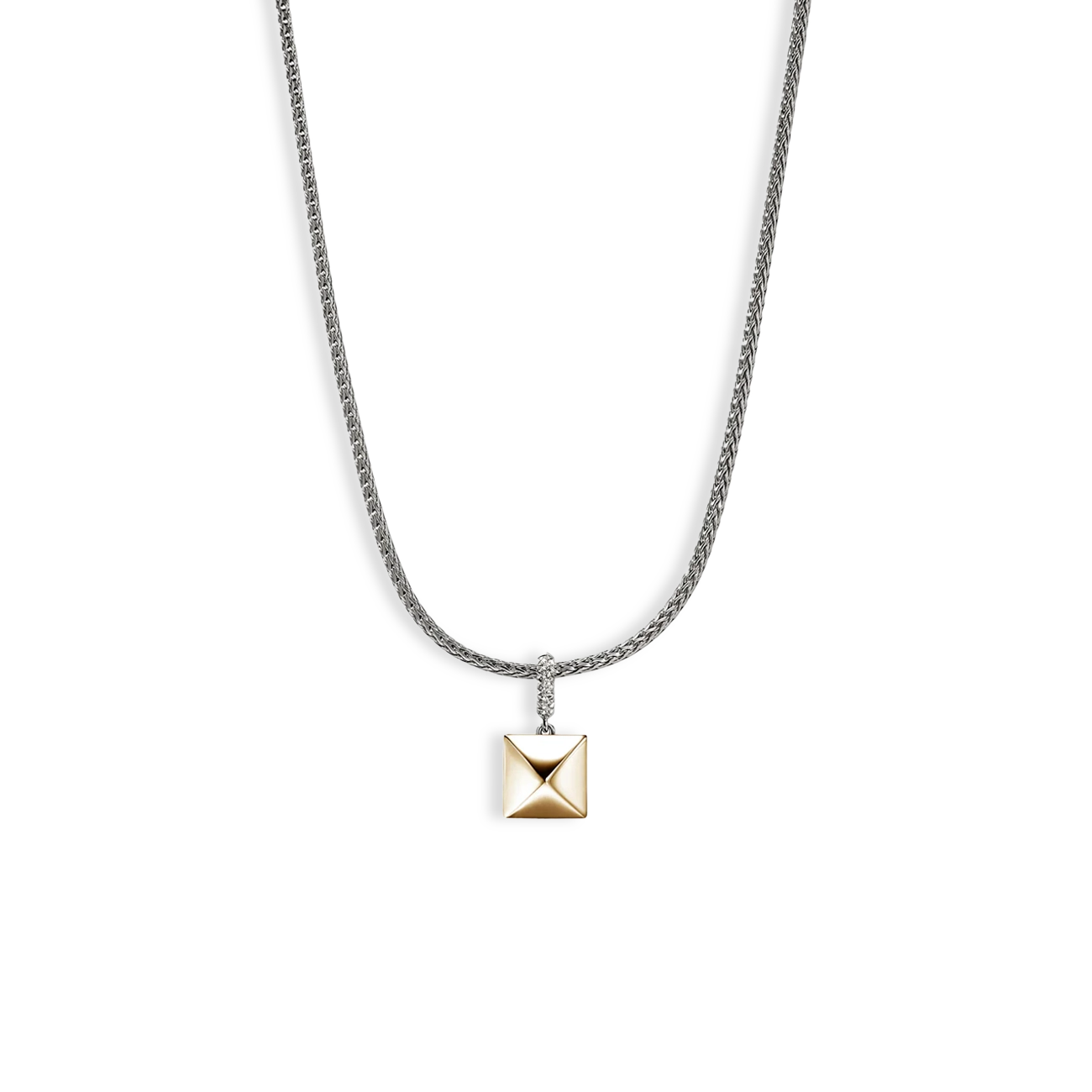 John Hardy Icon Stud Silver and Gold Pendant Necklace