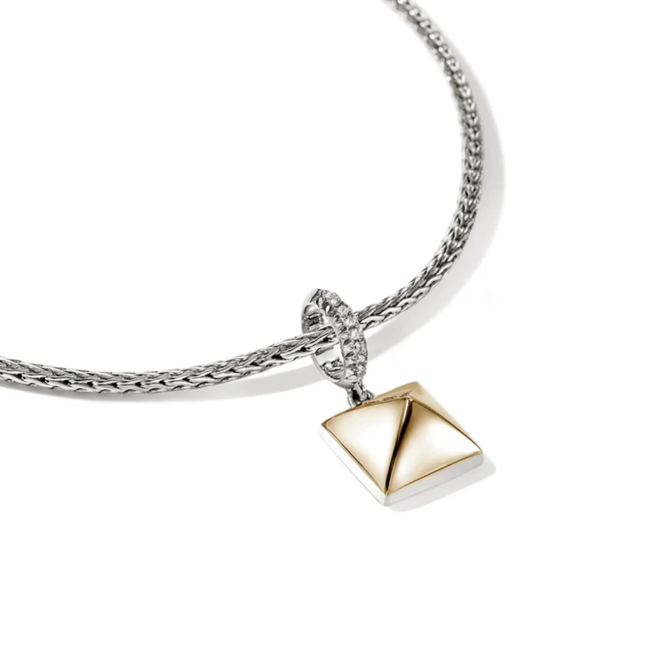 John Hardy Icon Stud Silver and Gold Pendant Necklace