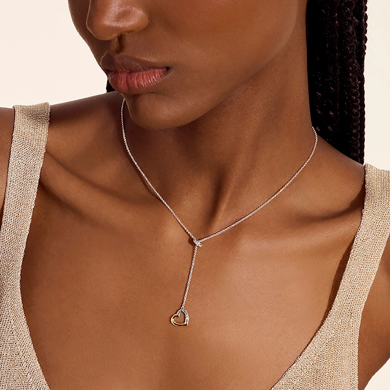 John Hardy Essential Silver Heart Lariat Necklace