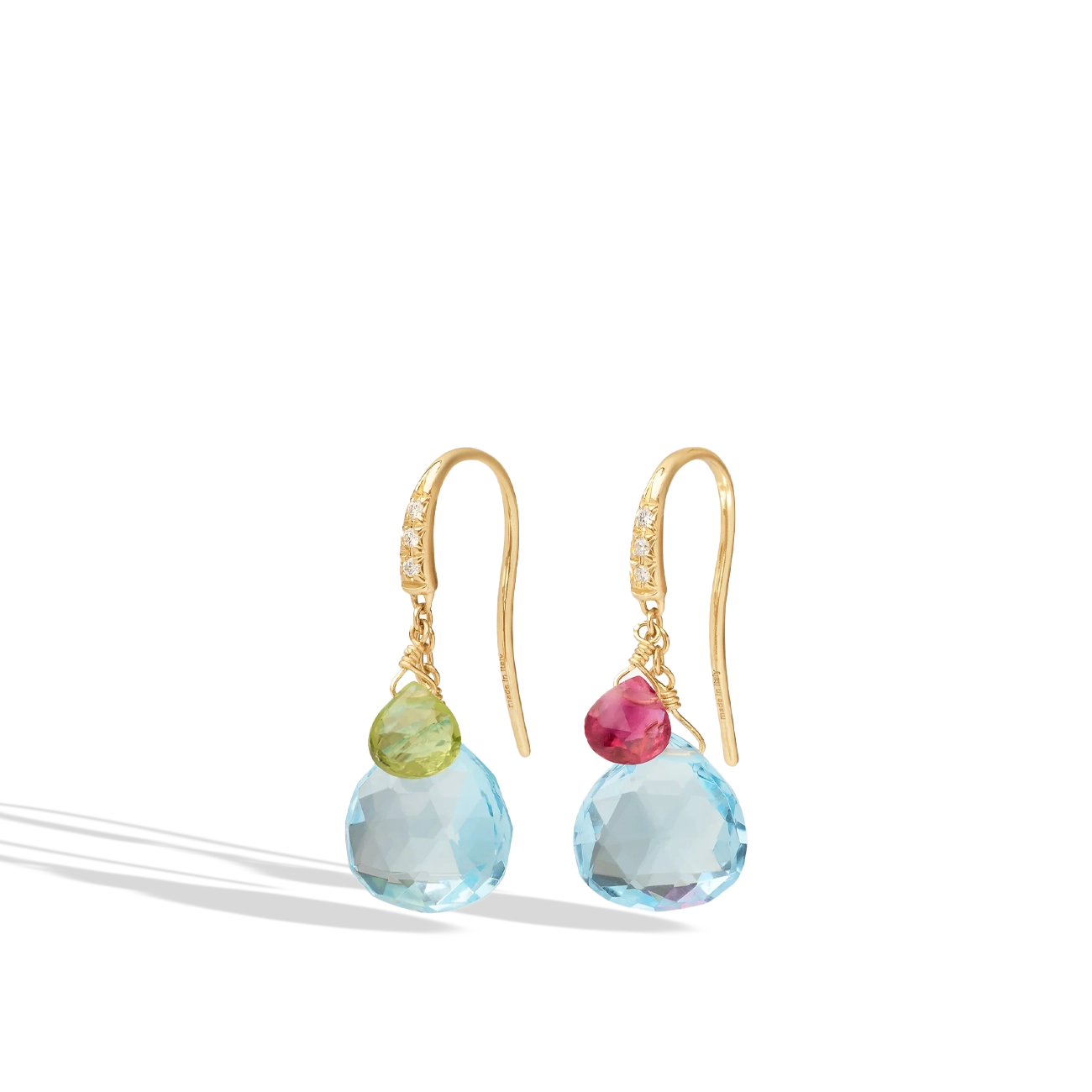 Marco Bicego Paradise Mixed Gemstone Drop Earrings
