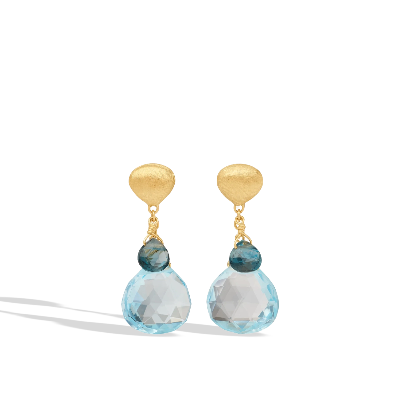 Marco Bicego Paradise Blue Topaz Drop Earrings