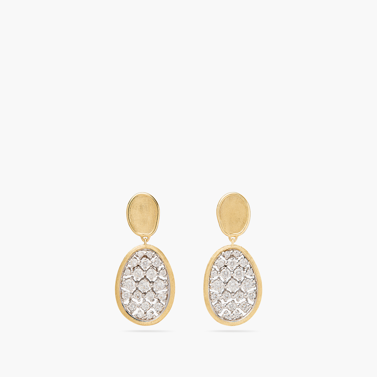 Marco Bicego Lunaria Diamond Pavé Drop Earrings