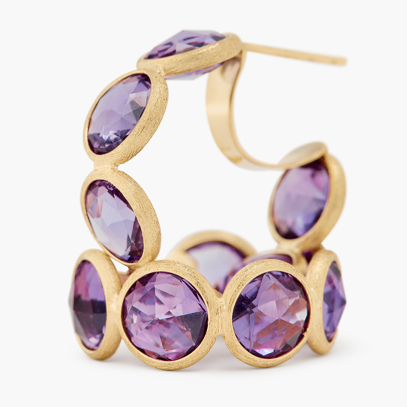Marco Bicego Jaipur Color Amethyst Hoop Earrings