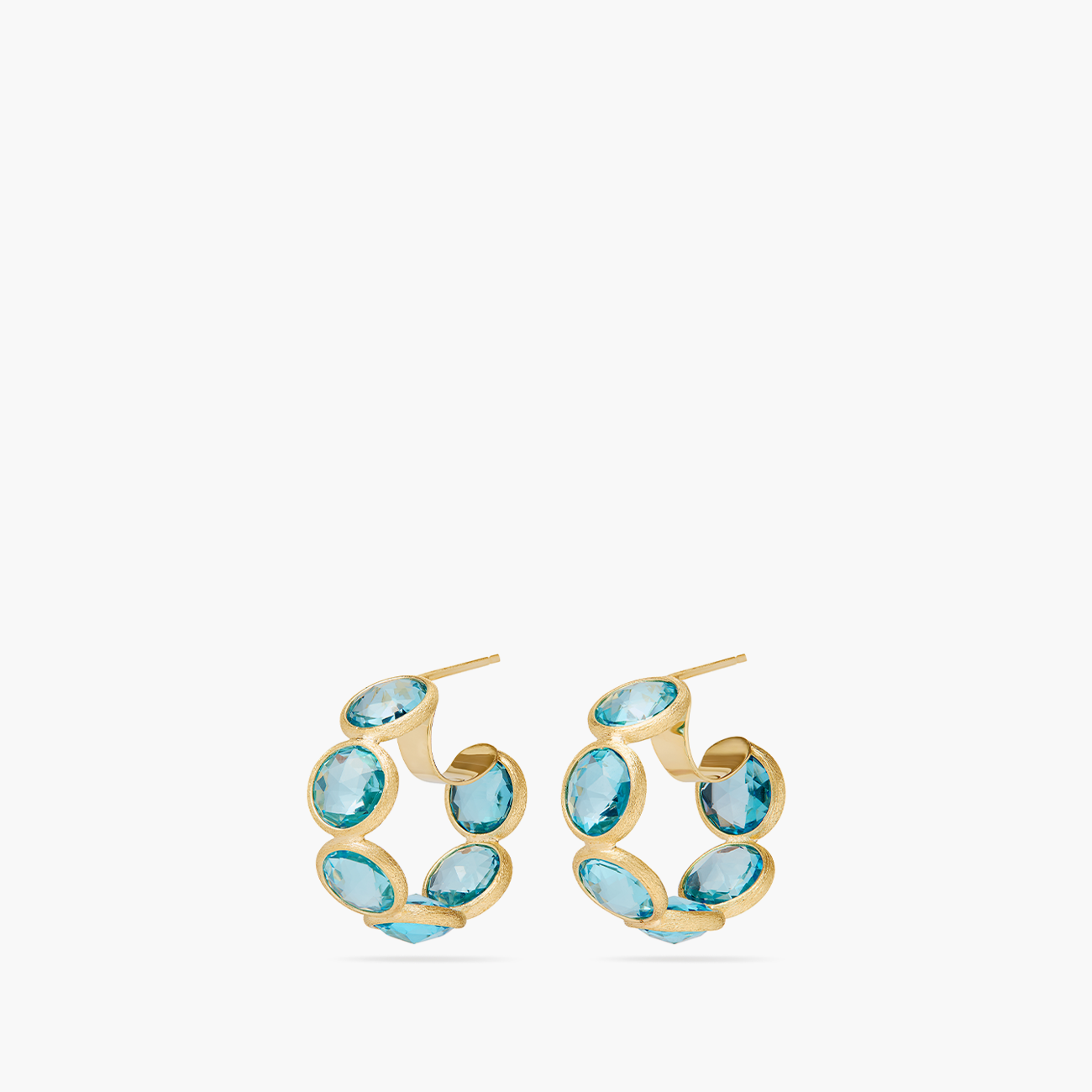 Marco Bicego Jaipur Color Blue Topaz Hoop Earrings