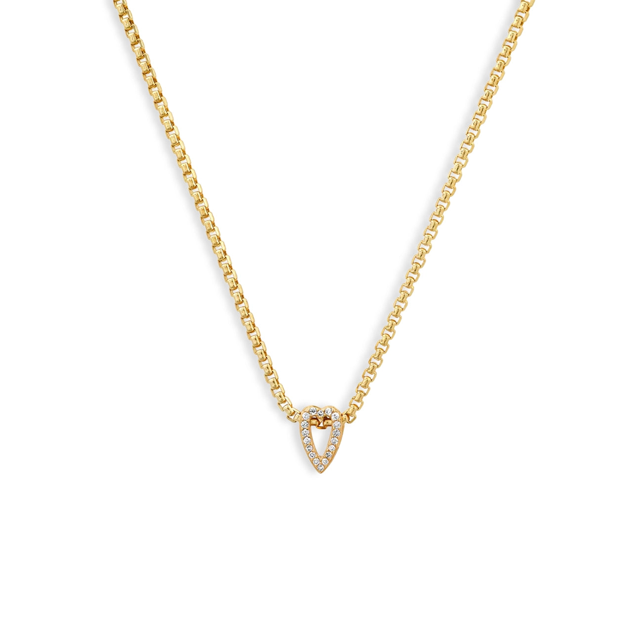 Helena Rose Mini Slide-On Pavé Heart Pendant