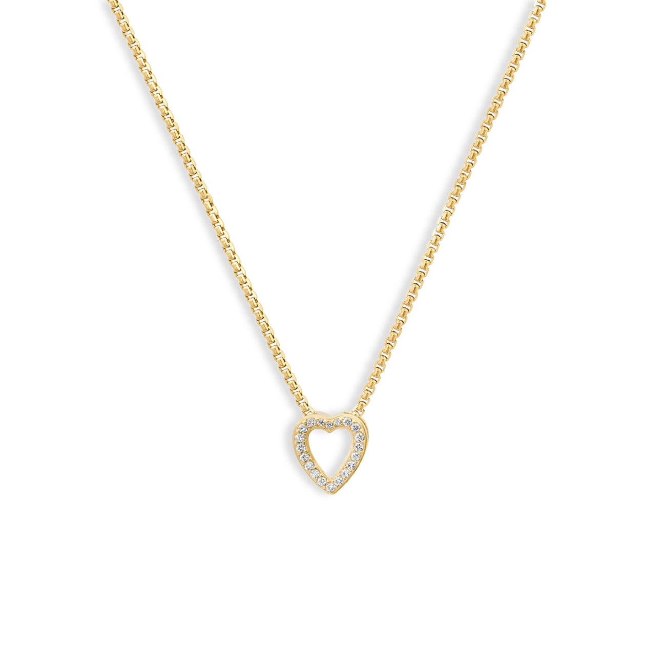 Helena Rose Mid Slide-On Pavé Heart Pendant