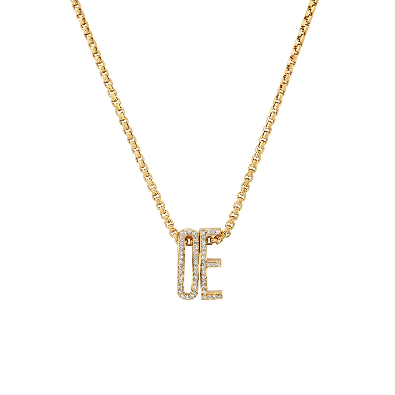 Helena Rose Slide-On Pavé Initial Pendant